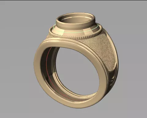 anillo grado sello limpio 3D print model