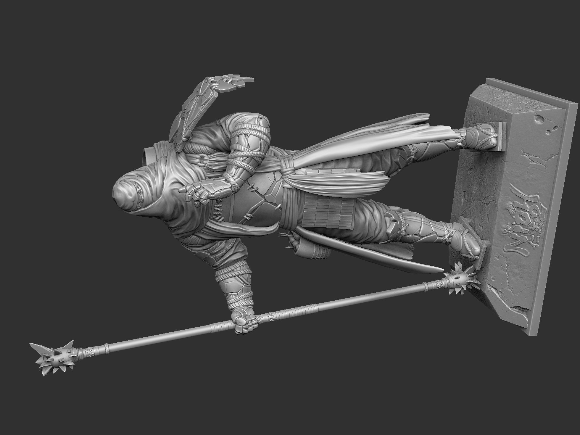 Benkei NIOH2 for 3d print assemble stl 3D print model_38
