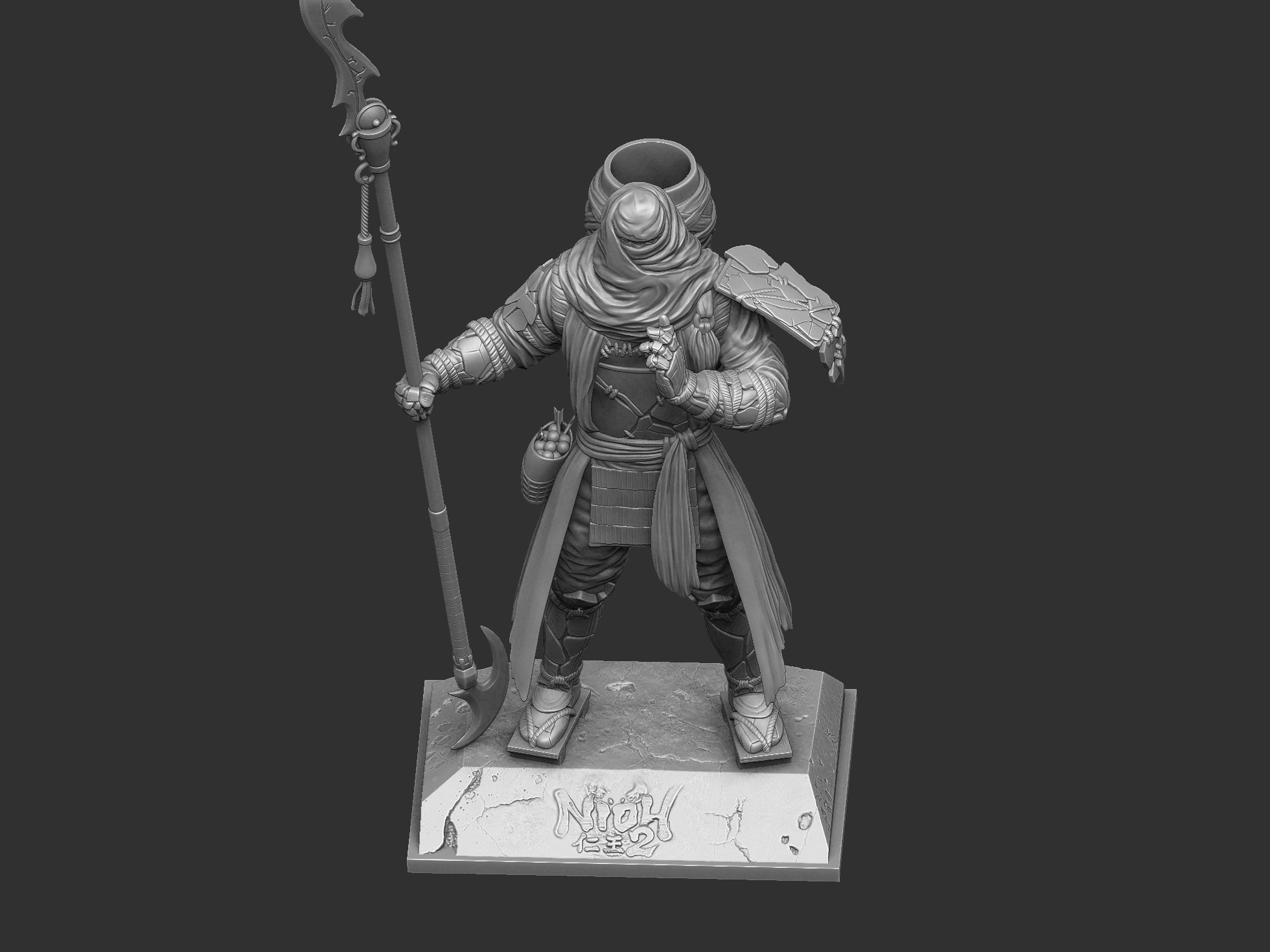 Benkei NIOH2 for 3d print assemble stl 3D print model_33