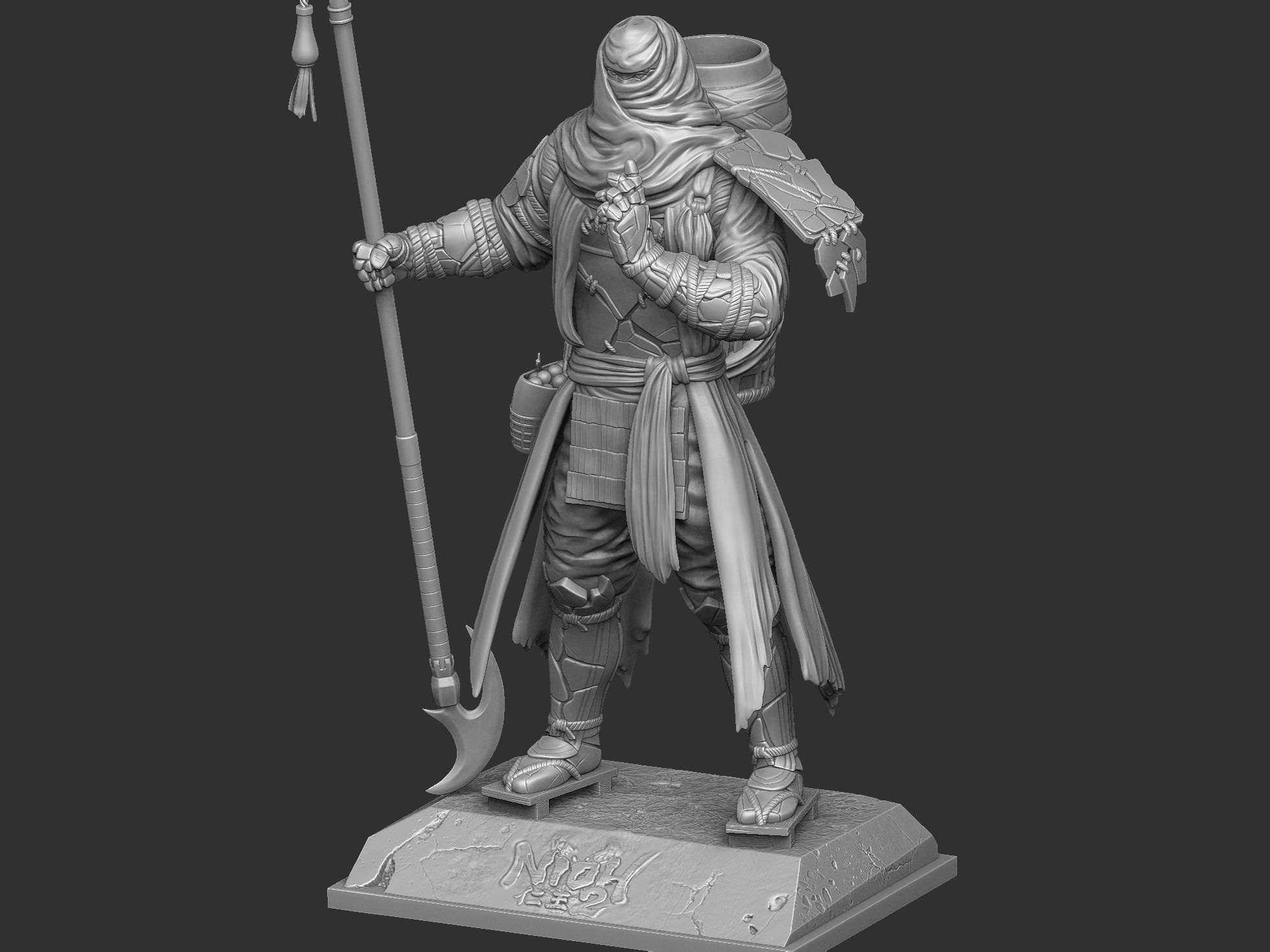 Benkei NIOH2 for 3d print assemble stl 3D print model_32