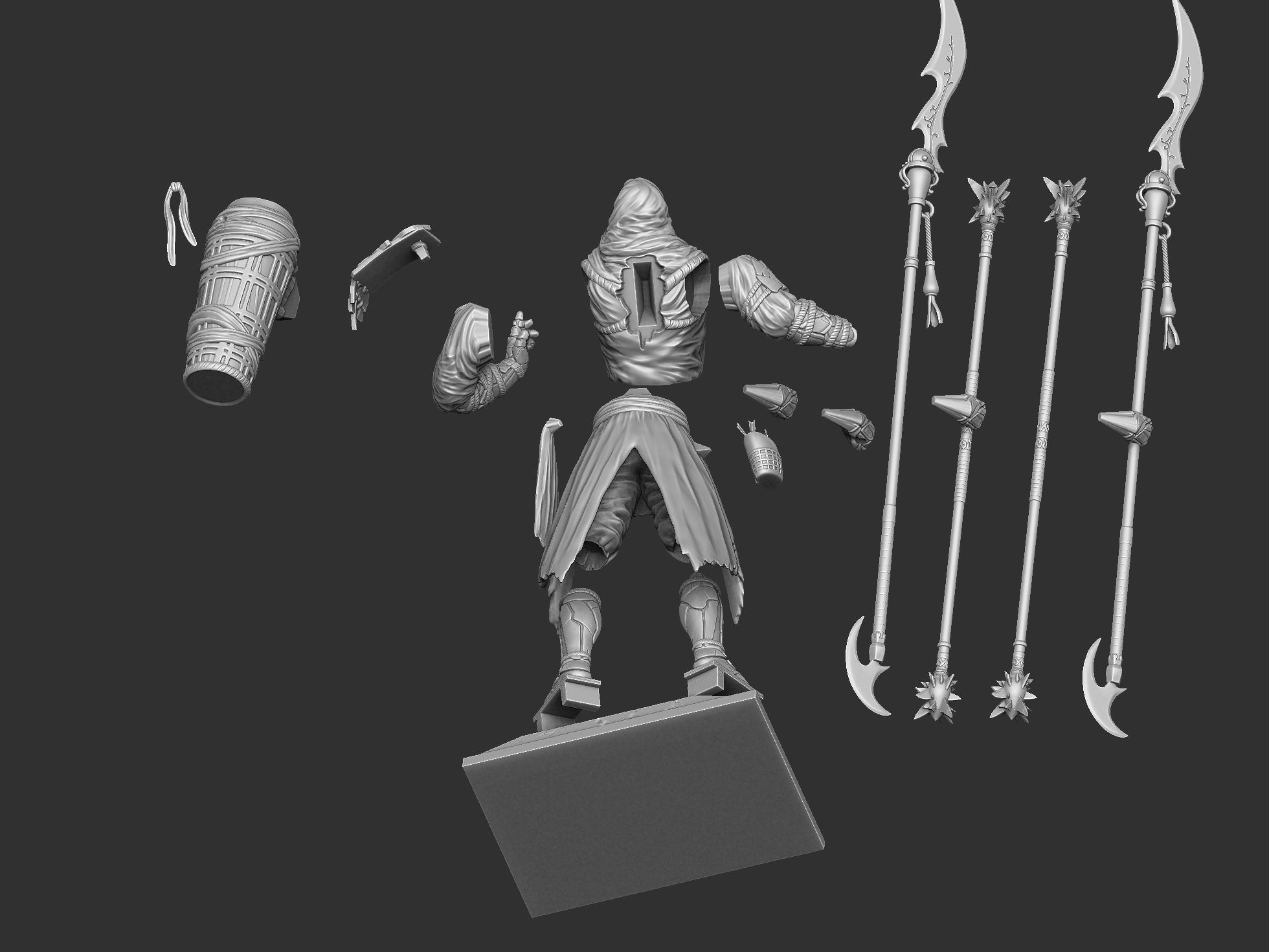 Benkei NIOH2 for 3d print assemble stl 3D print model_49