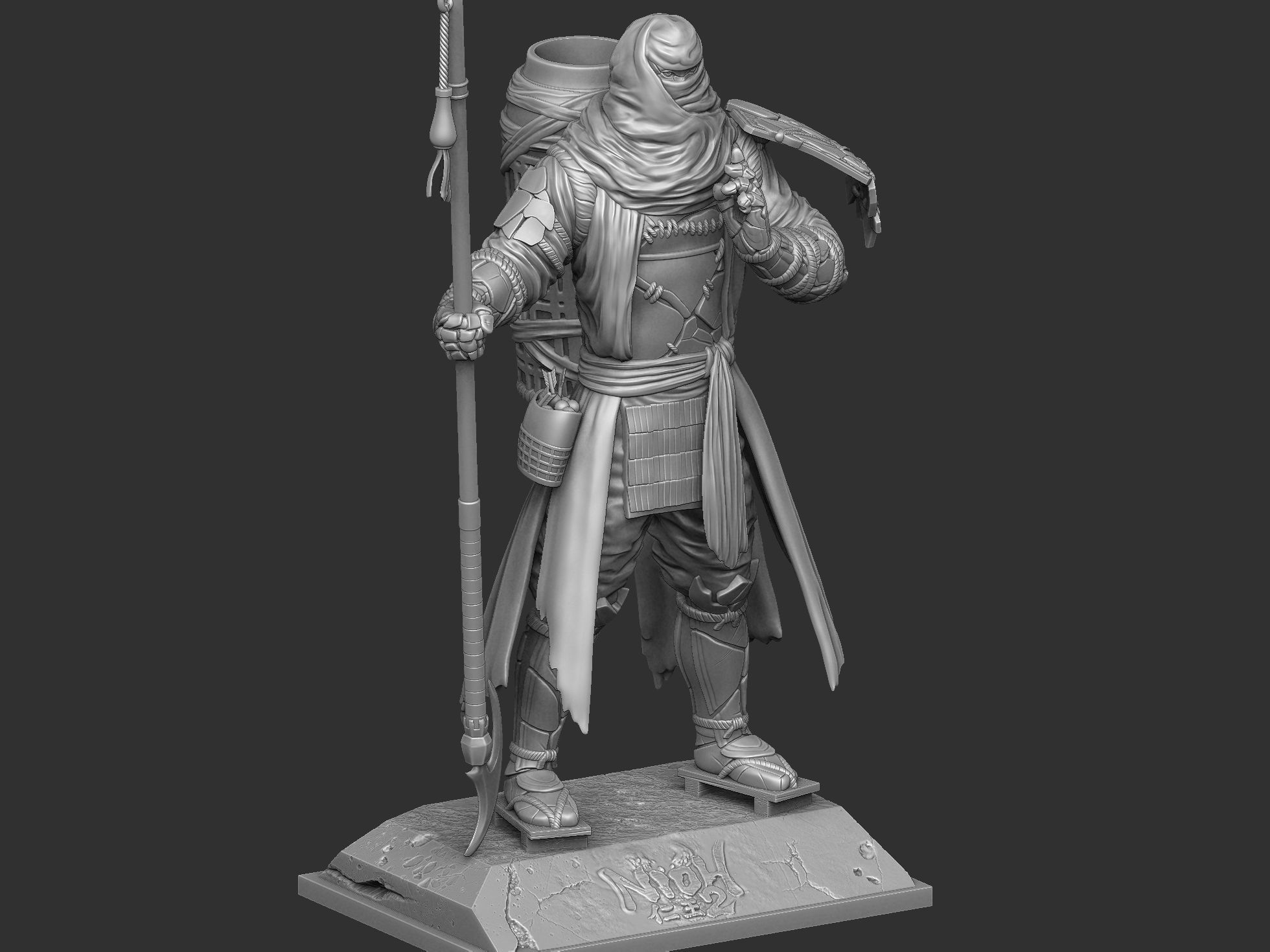 Benkei NIOH2 for 3d print assemble stl 3D print model_34