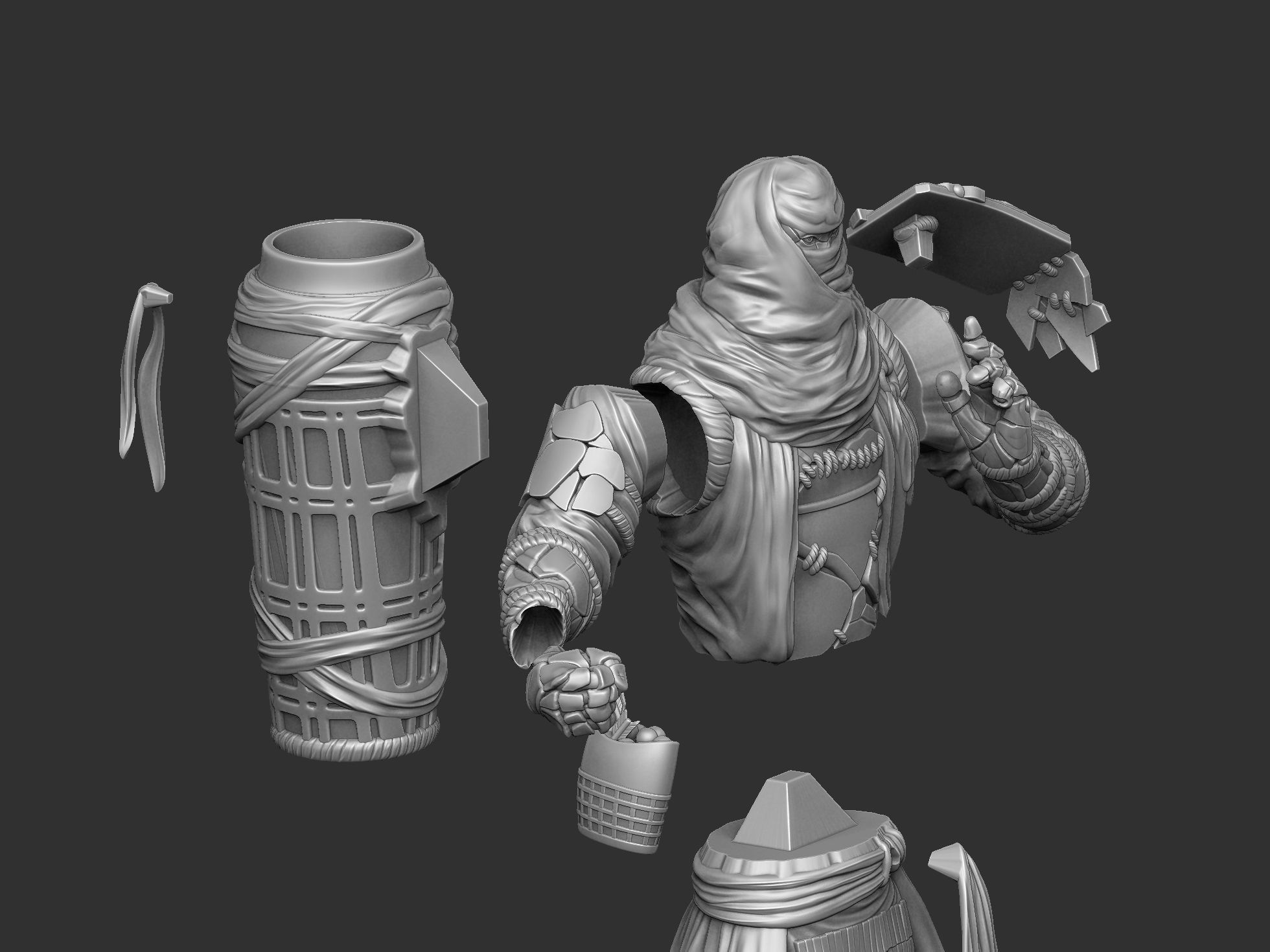 Benkei NIOH2 for 3d print assemble stl 3D print model_47