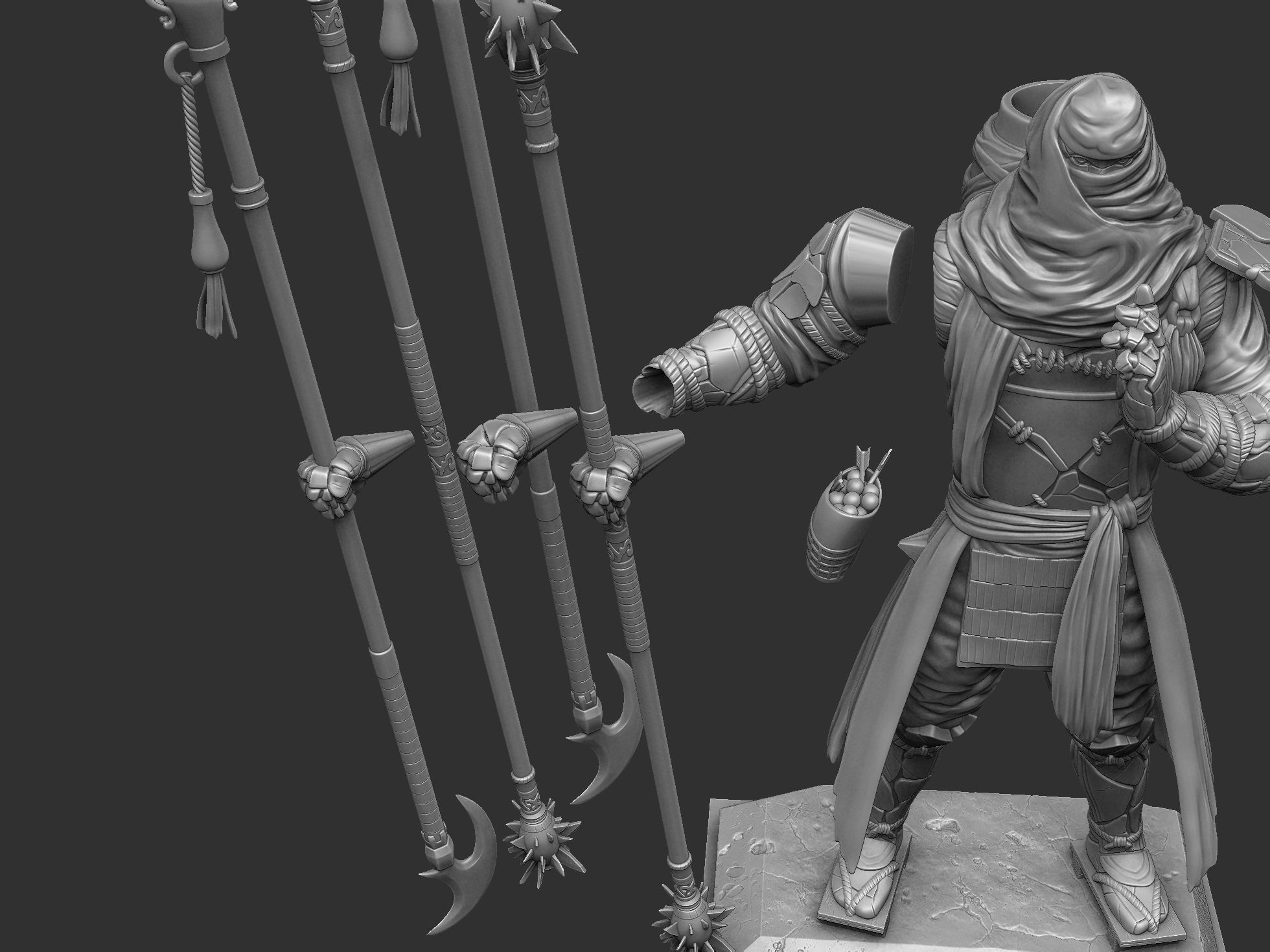 Benkei NIOH2 for 3d print assemble stl 3D print model_40