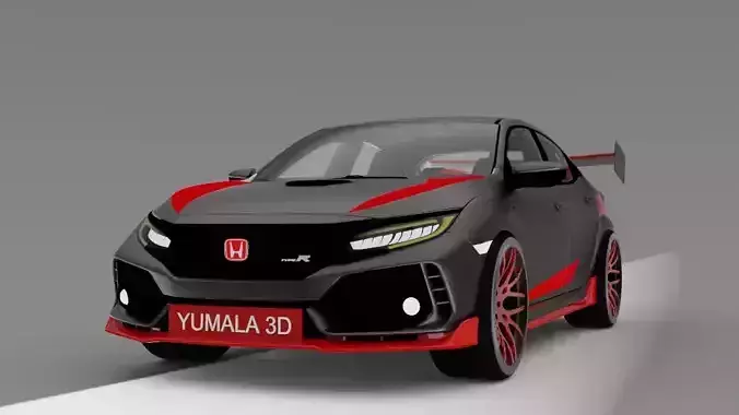 Honda Civic Modified Free 3D model