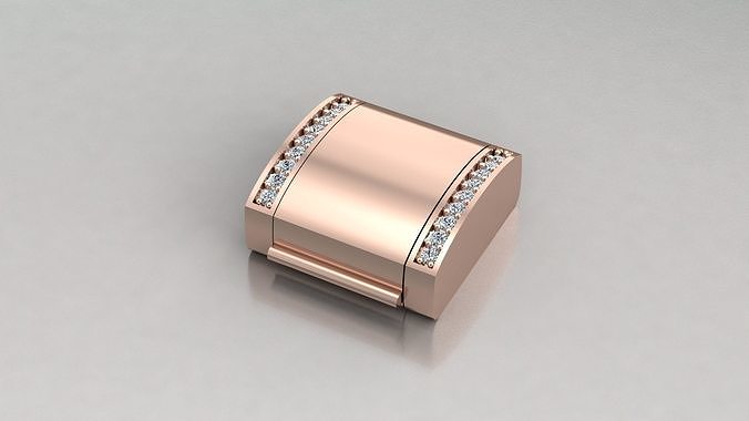 Cuban link chain clasp 3D print model