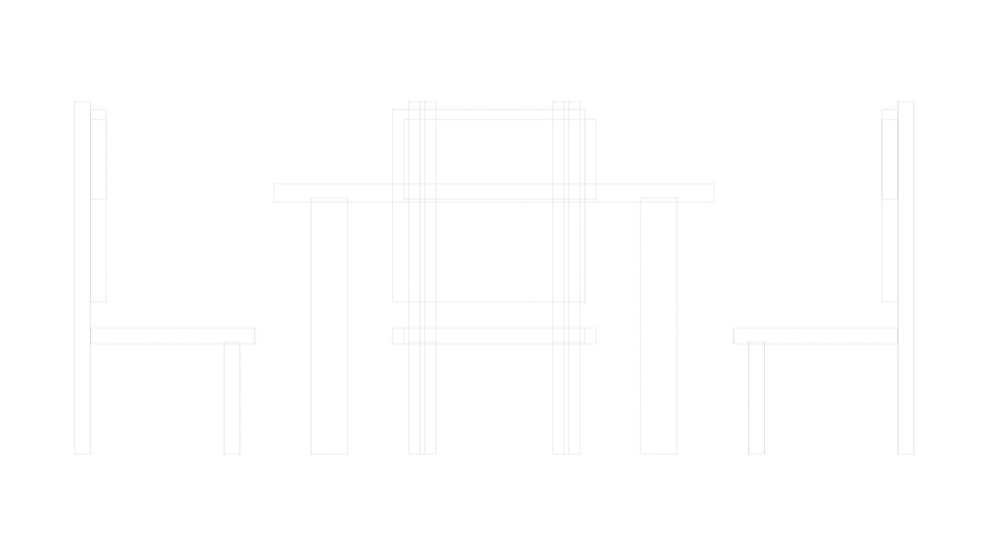 Low Poly Game Ready Table and Chairs Low-poly 3D model_21