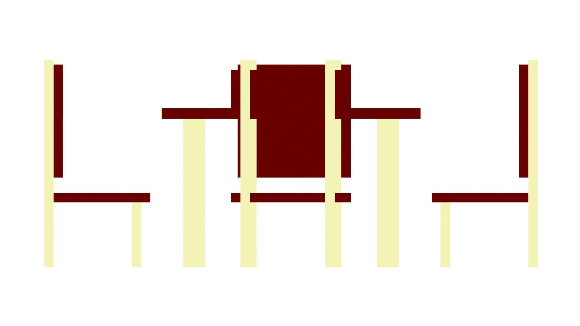 Low Poly Game Ready Table and Chairs Low-poly 3D model_11