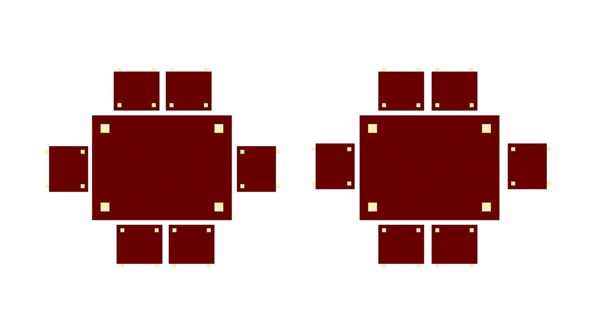 Low Poly Game Ready Table and Chairs Low-poly 3D model_9