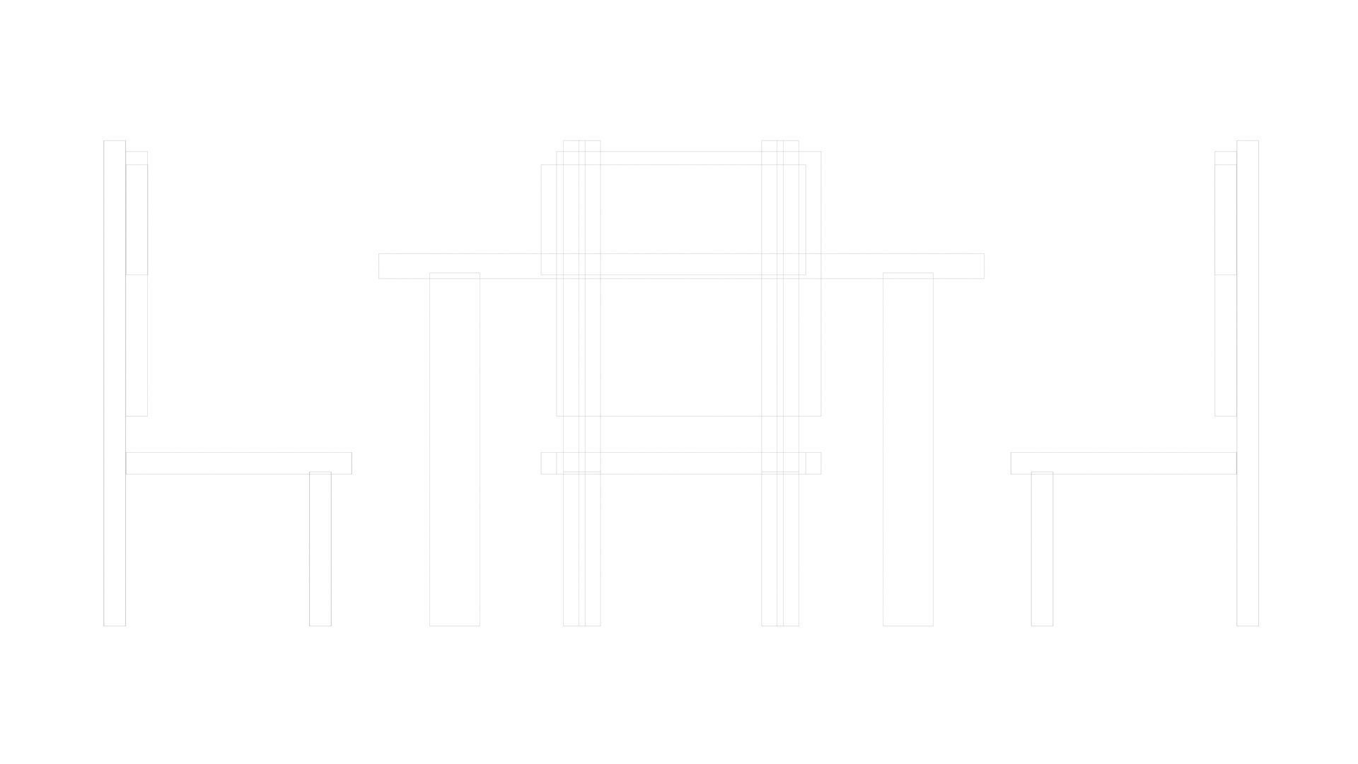 Low Poly Game Ready Table and Chairs Low-poly 3D model_24