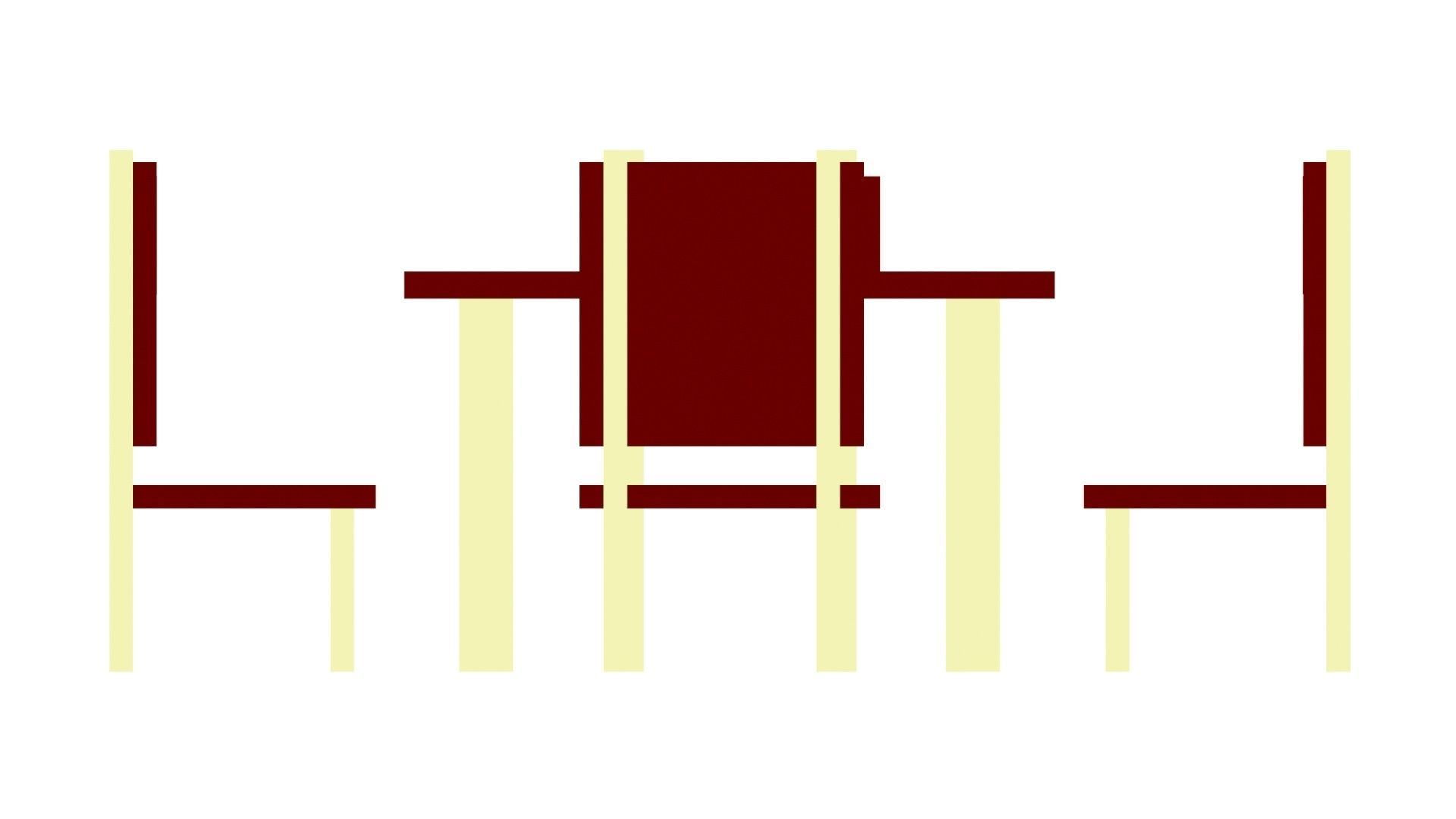 Low Poly Game Ready Table and Chairs Low-poly 3D model_8