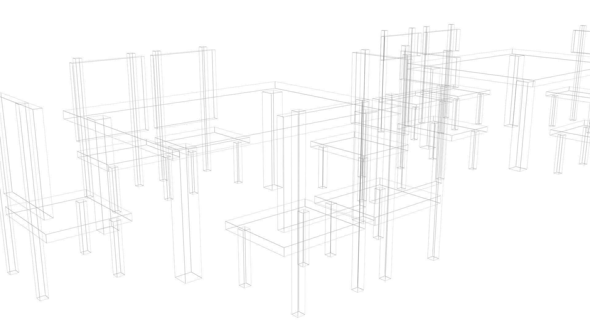 Low Poly Game Ready Table and Chairs Low-poly 3D model_17