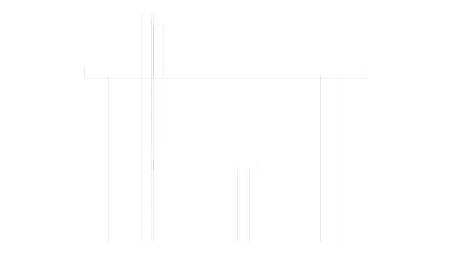 Low Poly Game Ready Table and Chairs Low-poly 3D model_19