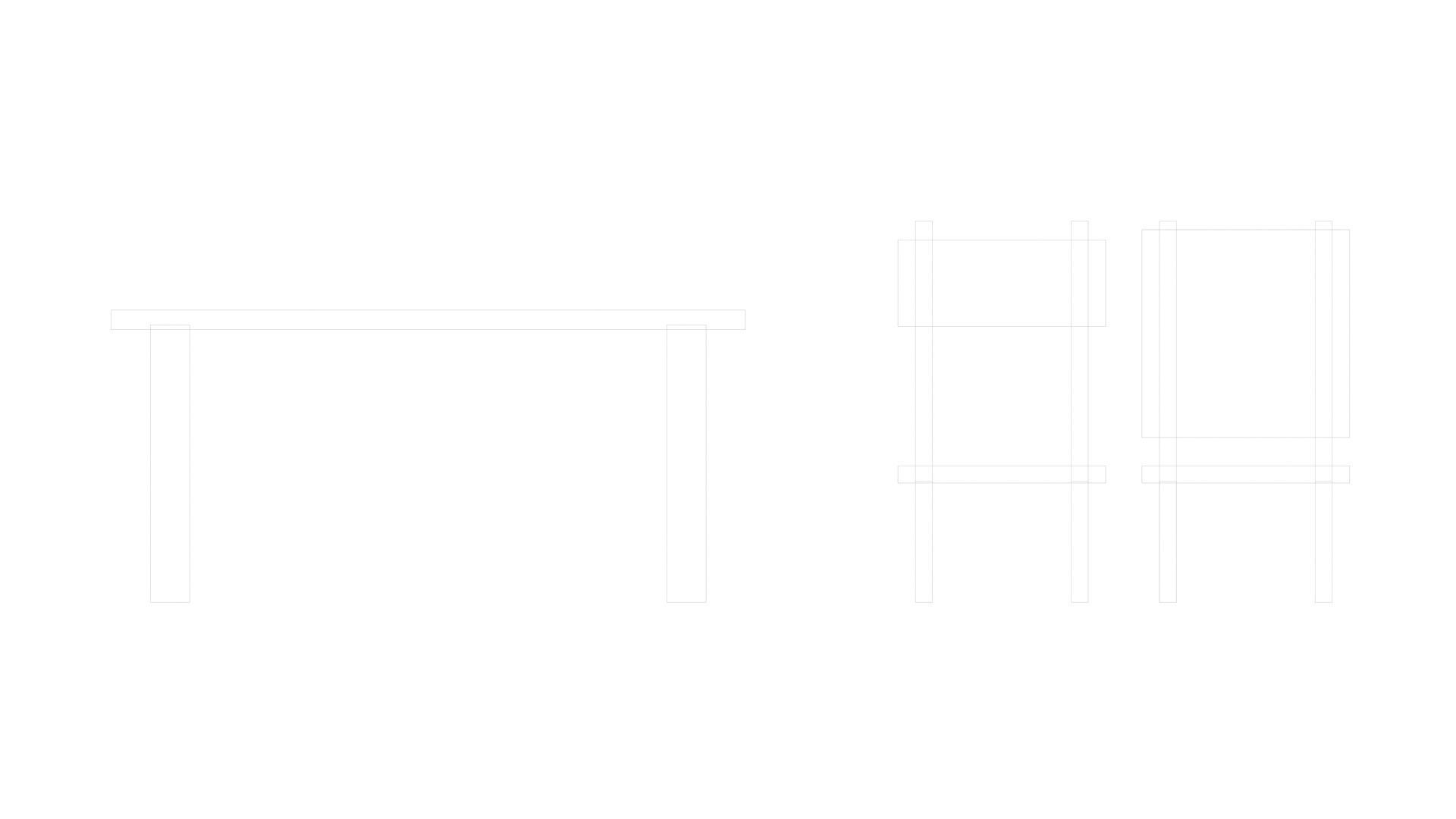 Low Poly Game Ready Table and Chairs Low-poly 3D model_18