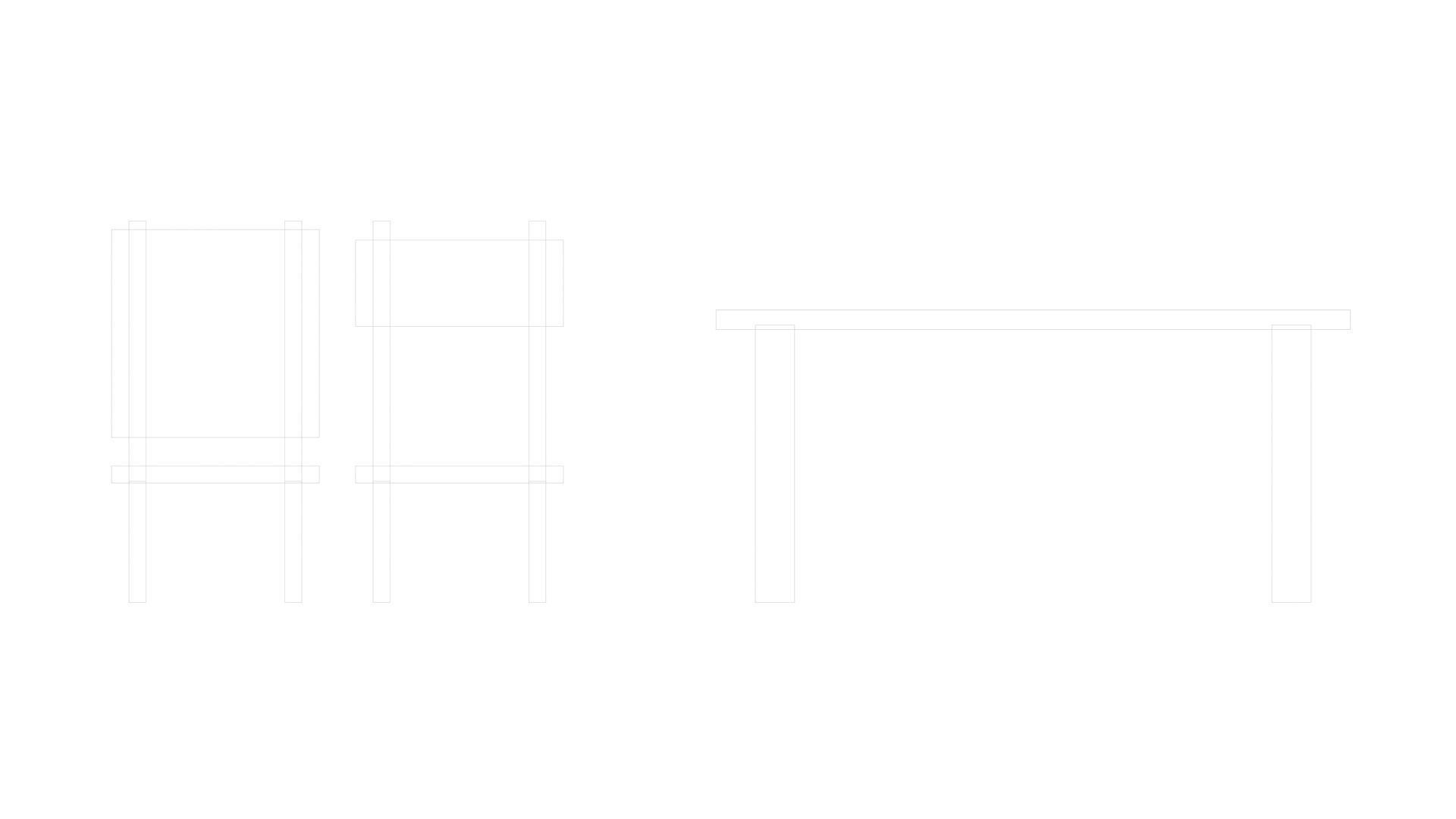 Low Poly Game Ready Table and Chairs Low-poly 3D model_21