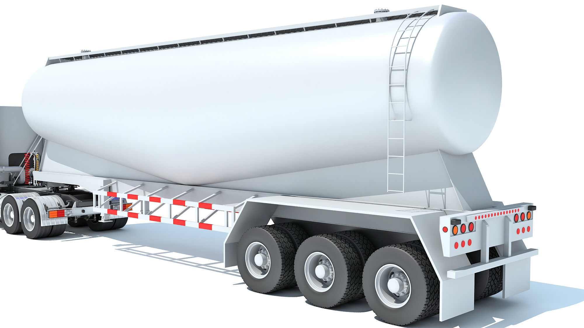 Truck with Tank Trailer 3D model_15