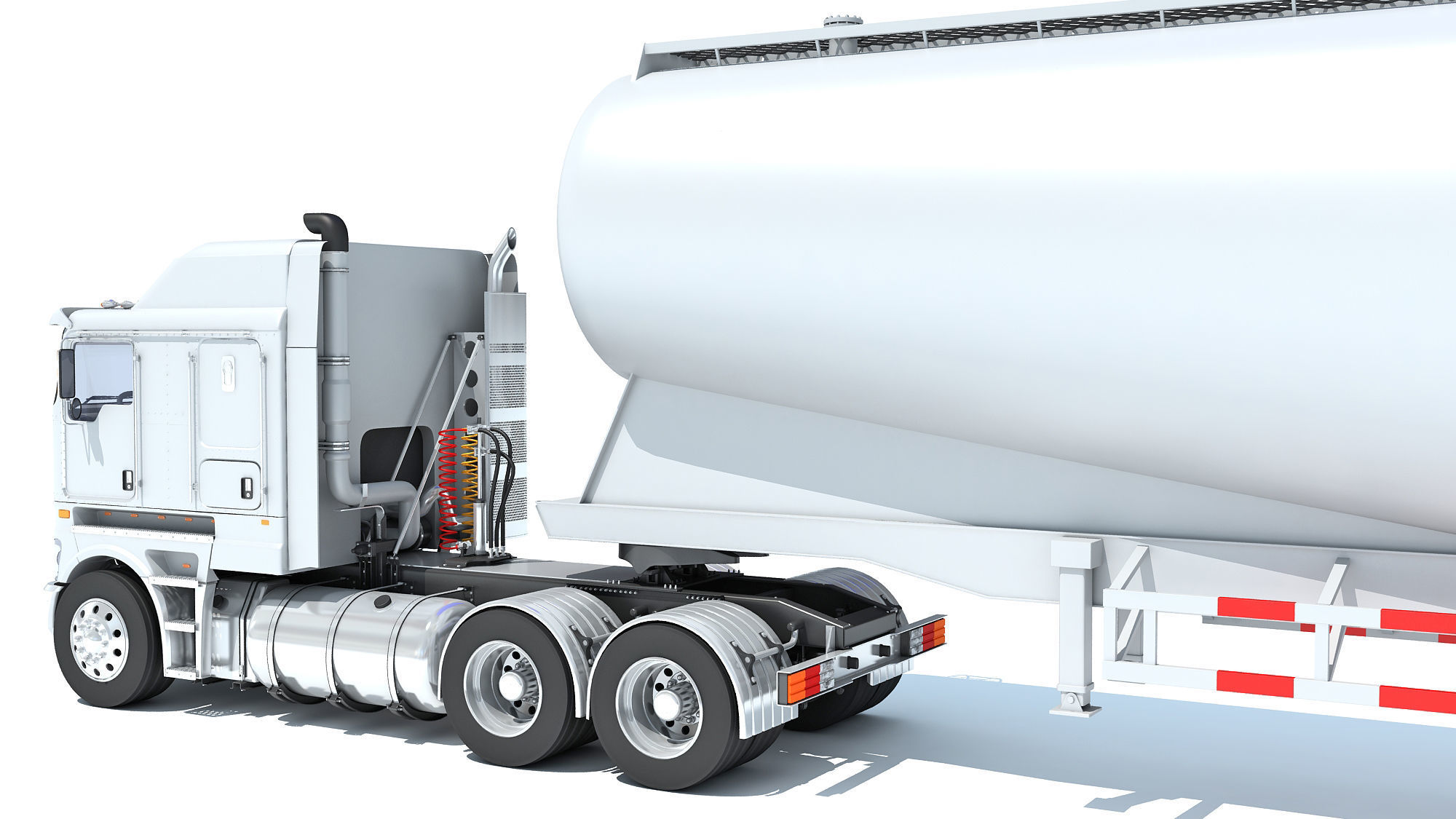 Truck with Tank Trailer 3D model_13