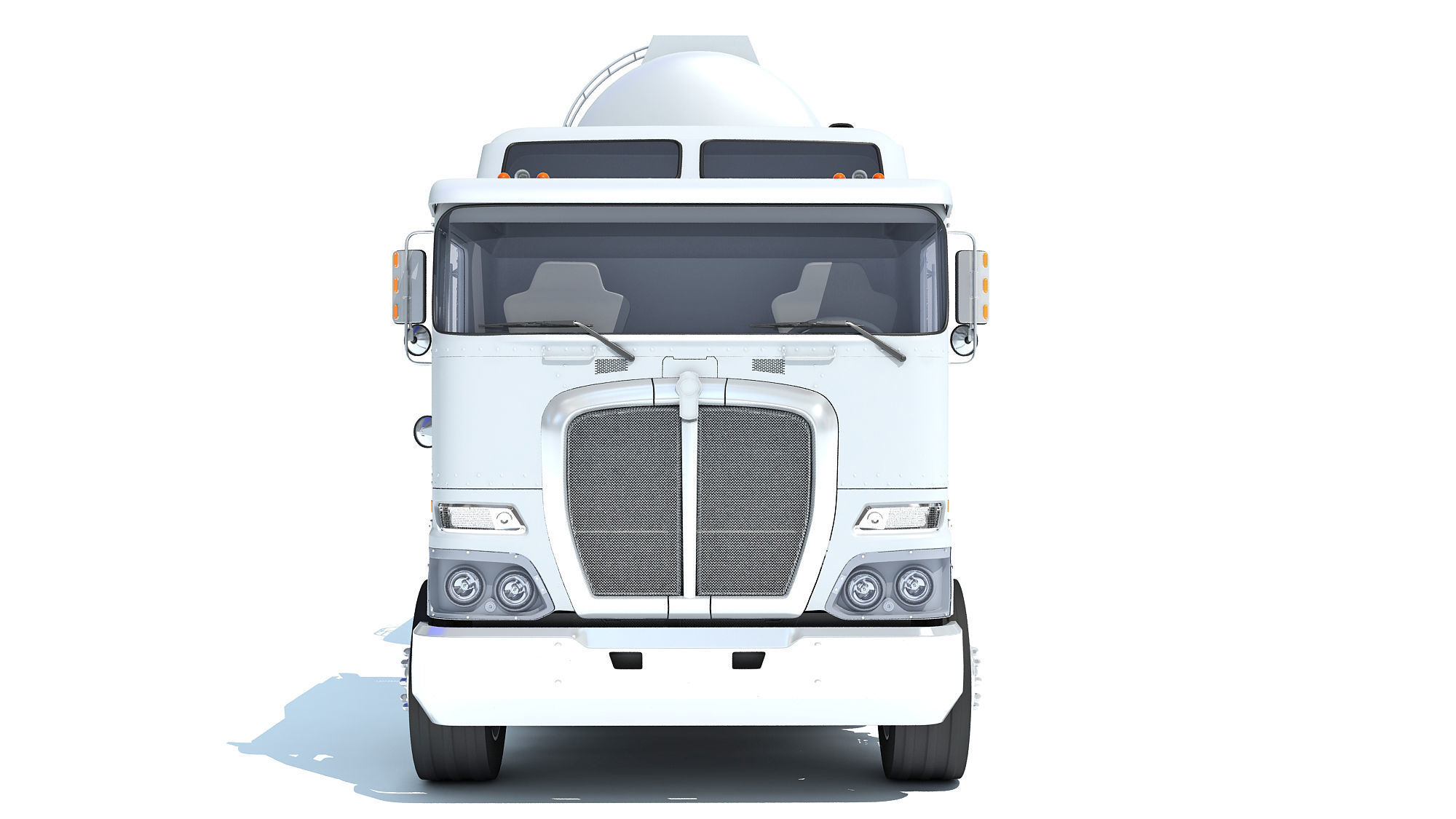 Truck with Tank Trailer 3D model_10
