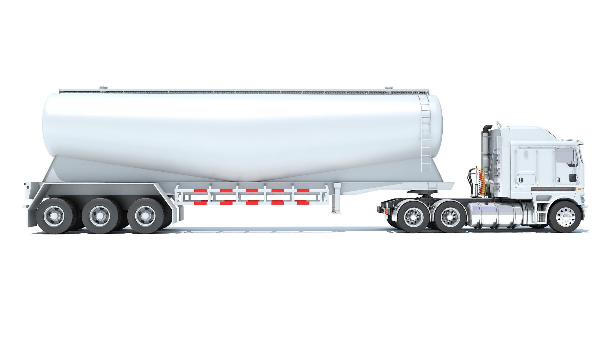 Truck with Tank Trailer 3D model_5