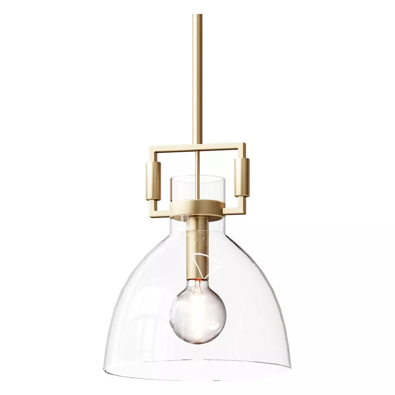 Postmodern All Copper Crystal Chandelier For Living Room Bedroom 3D model
