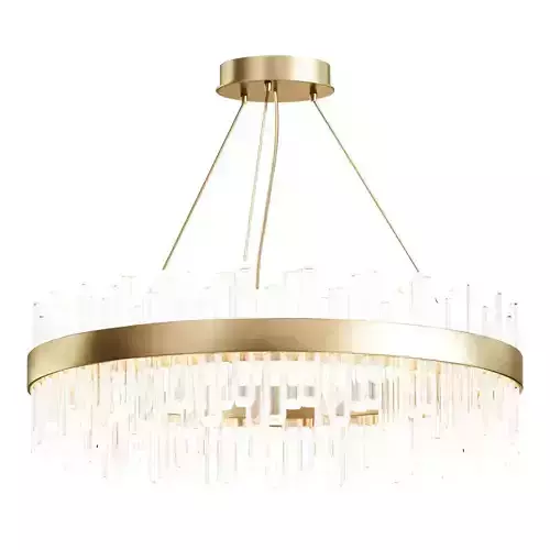 2022 high ceiling hotel gold led luxury K9 crystal dining modern 3D model