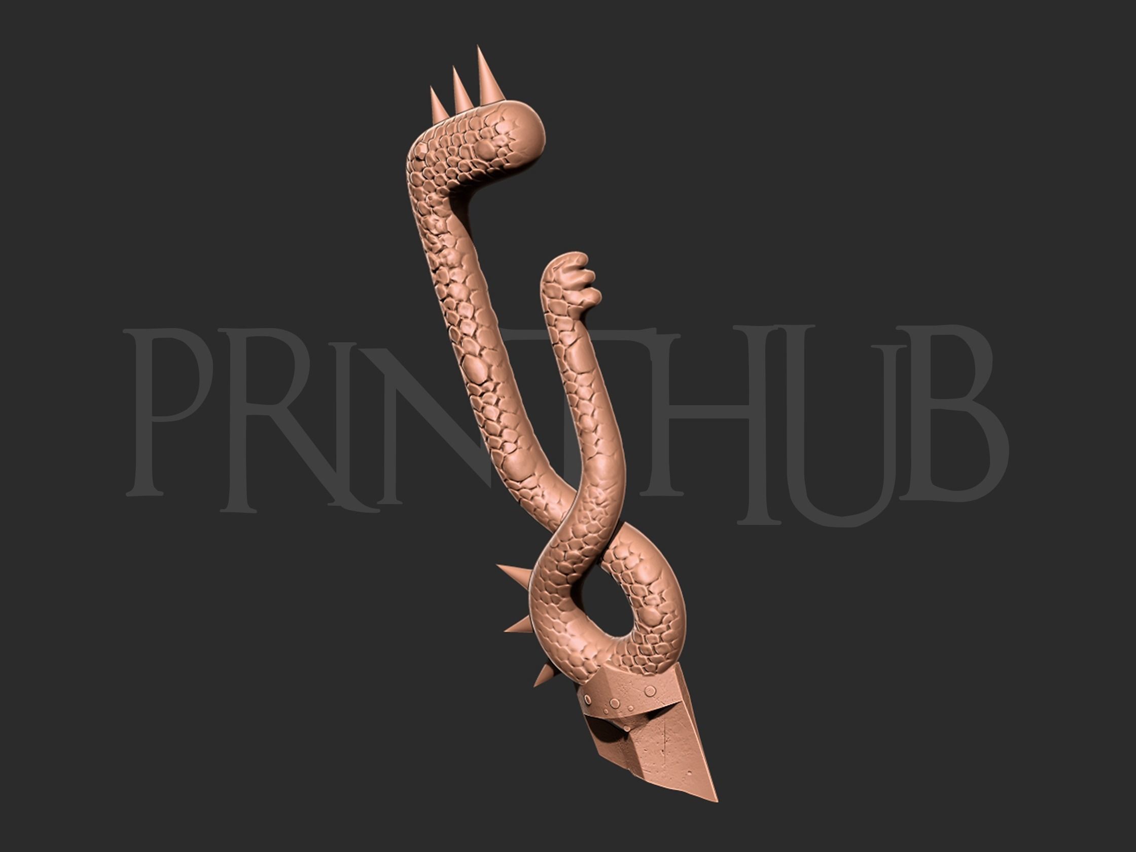 Meliodas Dragon handle Sword 3D print model_4