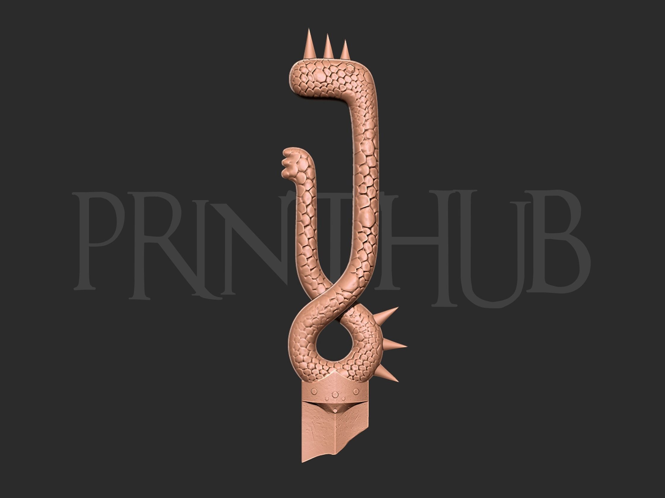 Meliodas Dragon handle Sword 3D print model_2