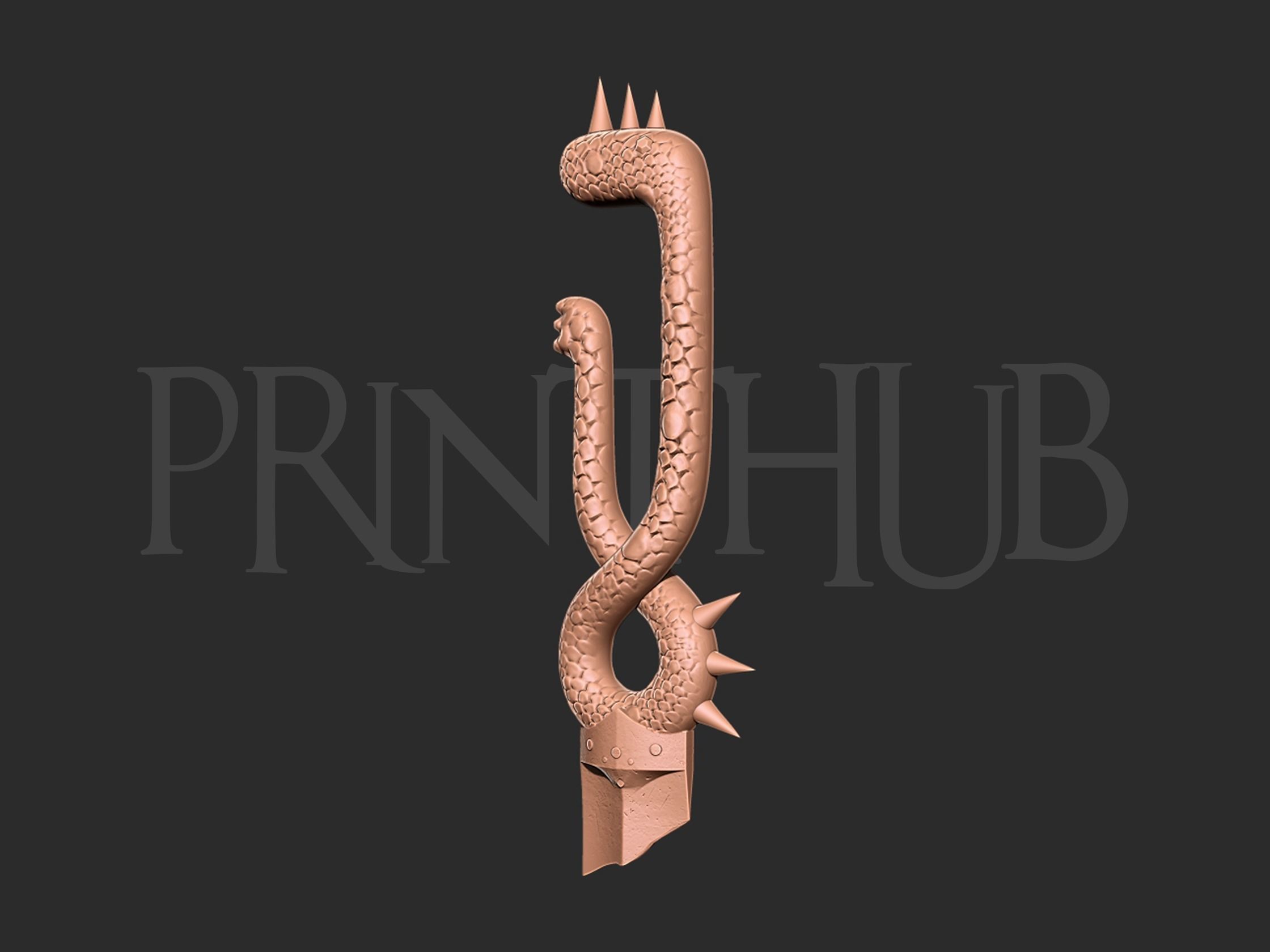 Meliodas Dragon handle Sword 3D print model_3