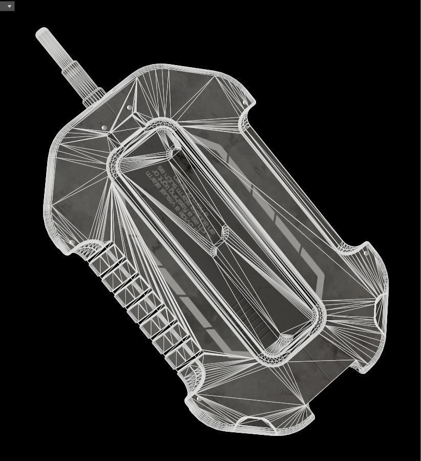 Sci-fi Controller V31 PBR Low-poly 3D model_12