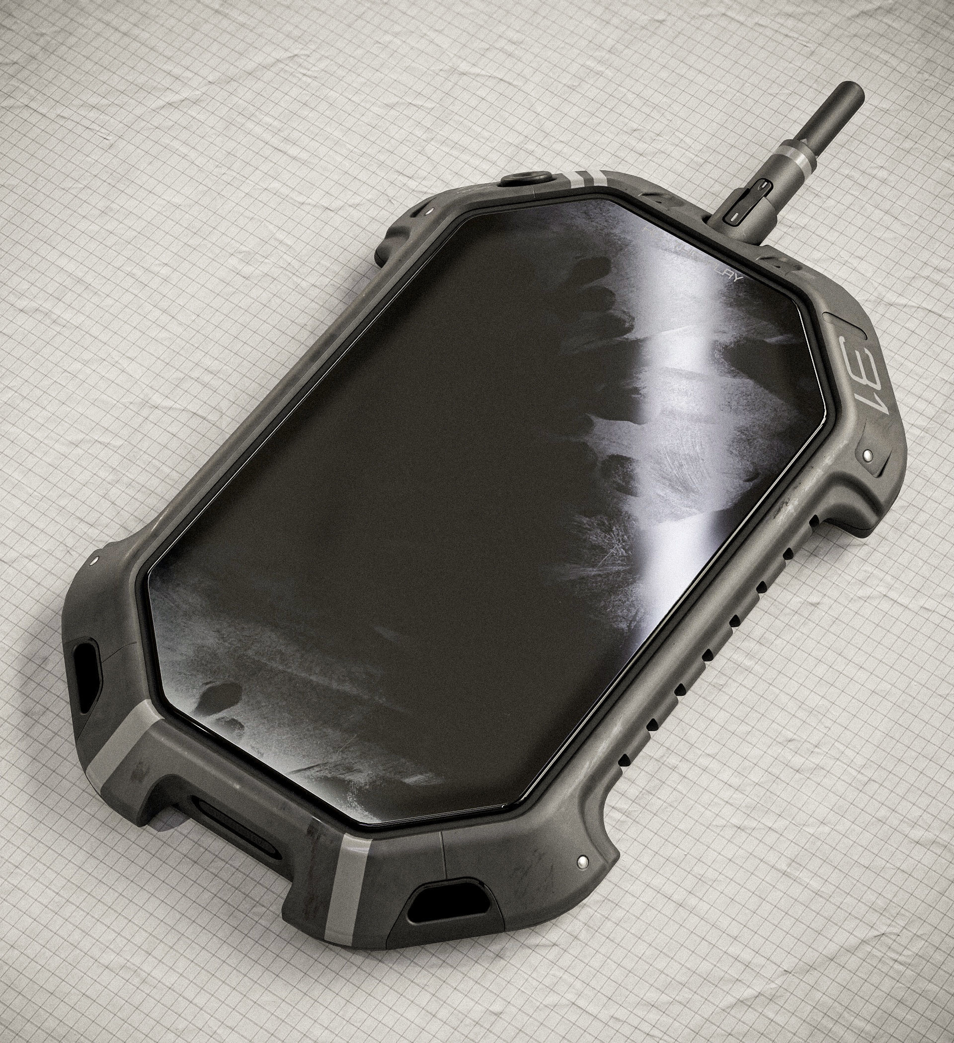 Sci-fi Controller V31 PBR Low-poly 3D model_3