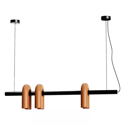 Modern U Shape LED Chandelier for High Ceilings for Restaurant