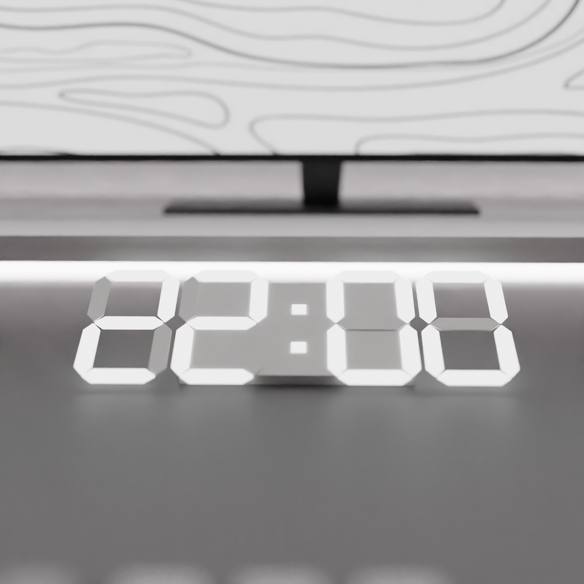 white setup gaming desk 3D model_8