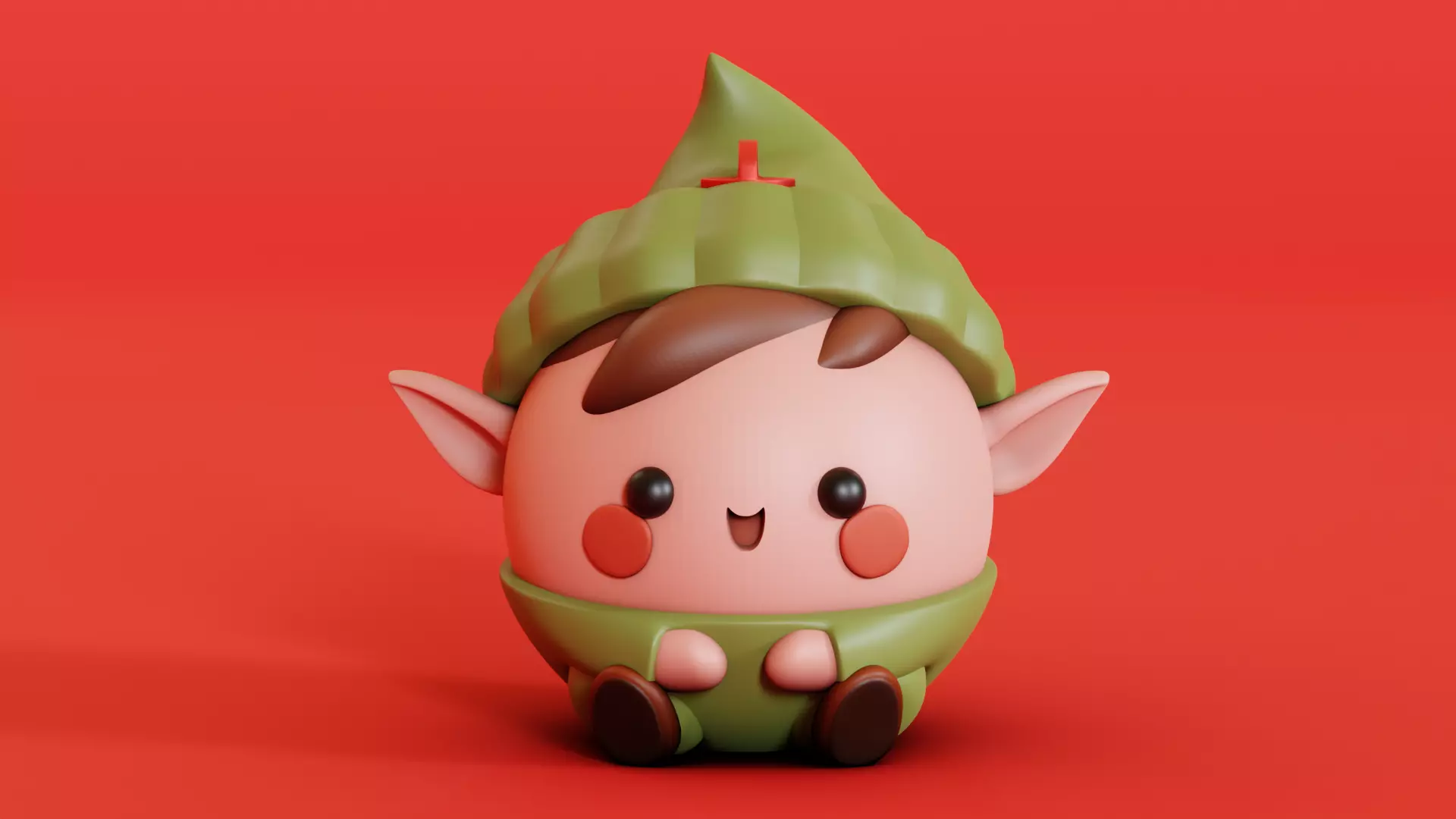 Christmas elf sphere 3D print model_0