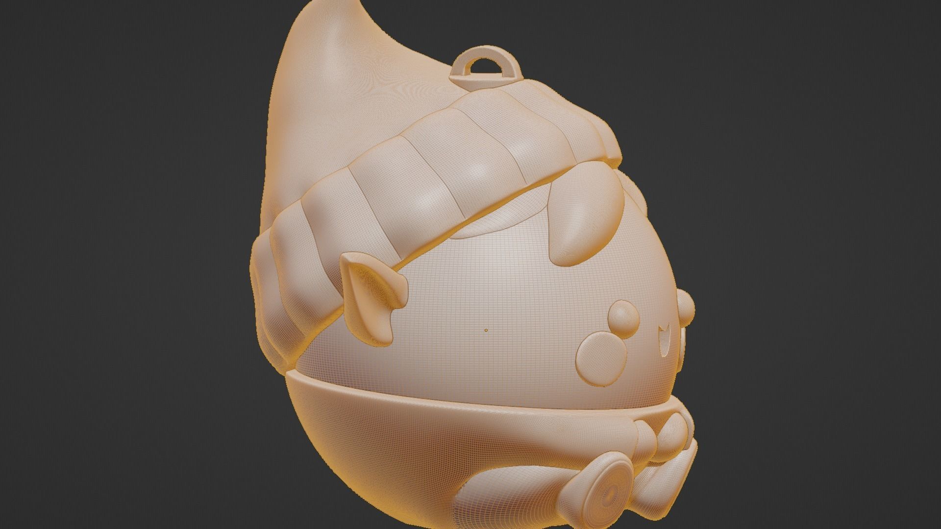 Christmas elf sphere 3D print model_4