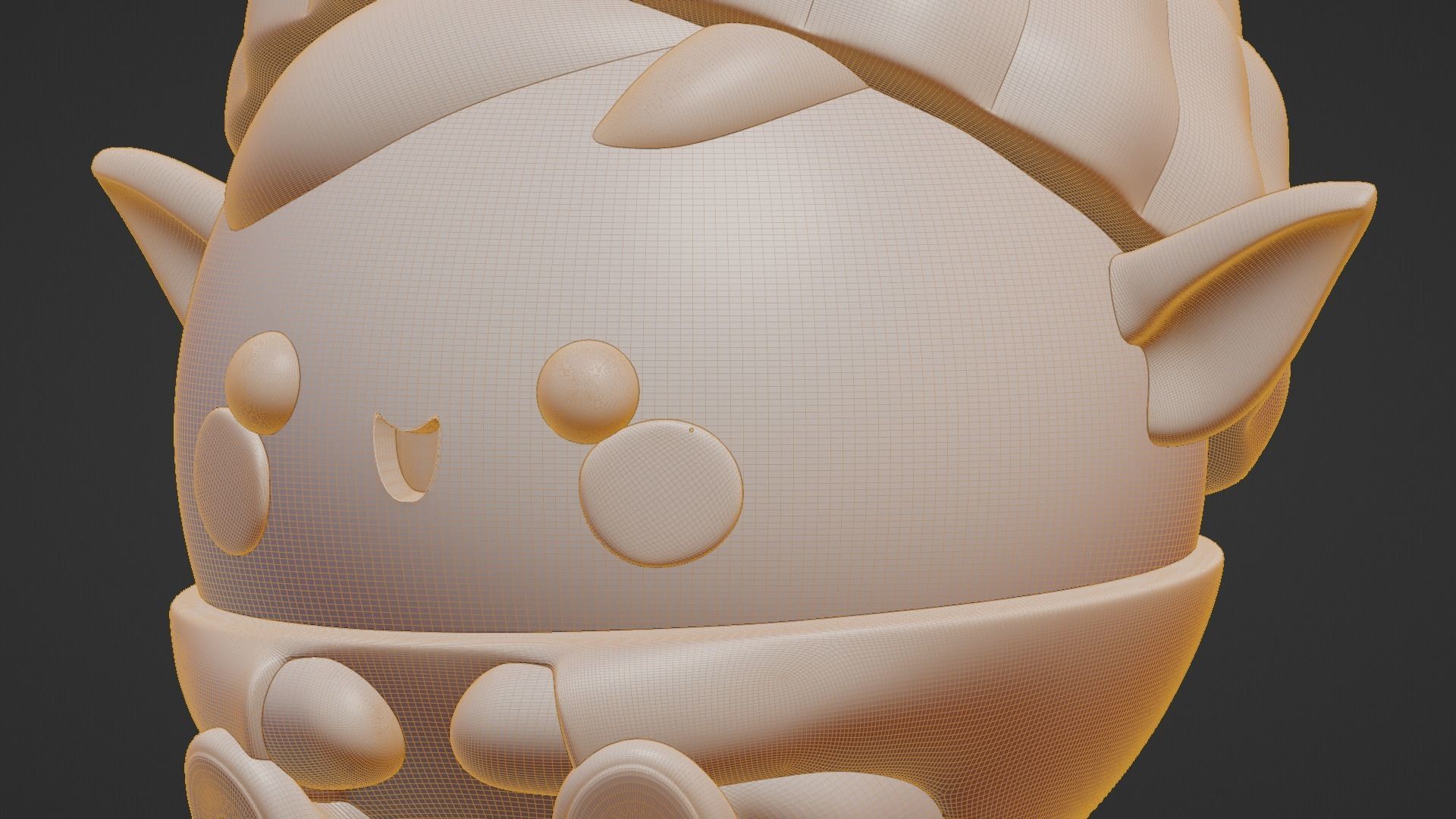 Christmas elf sphere 3D print model_3