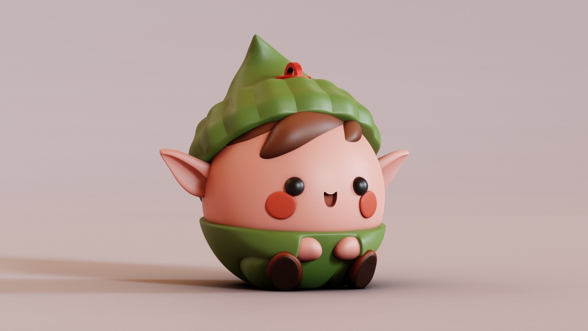 Christmas elf sphere 3D print model_6
