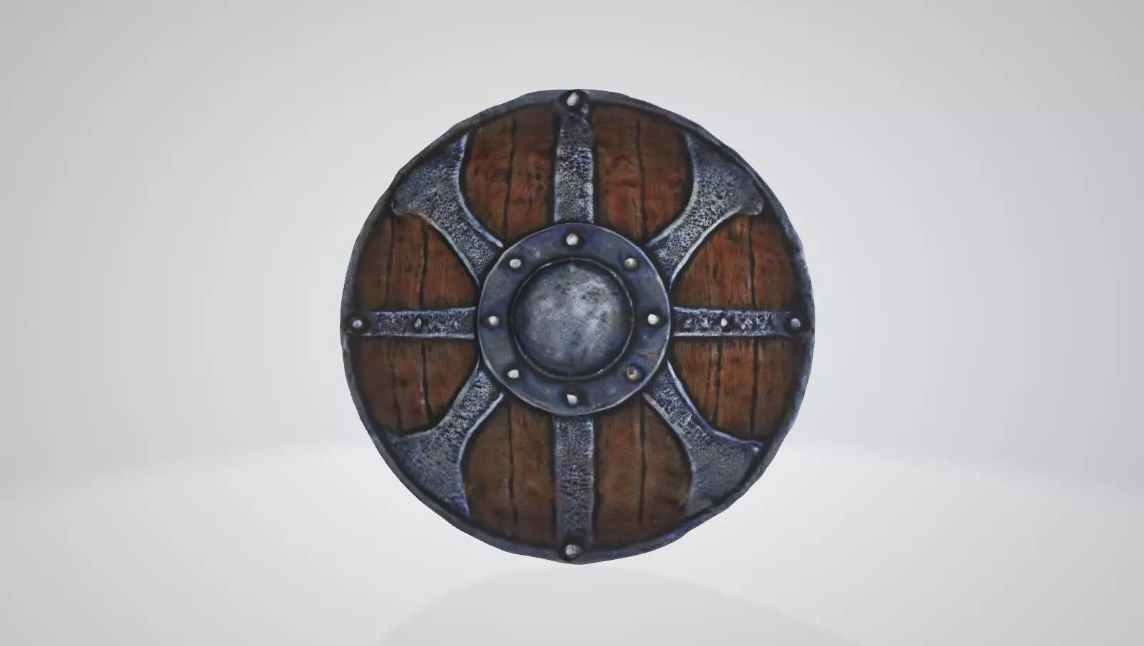 Medieval ornate shield with high detailed textures 3D model_0