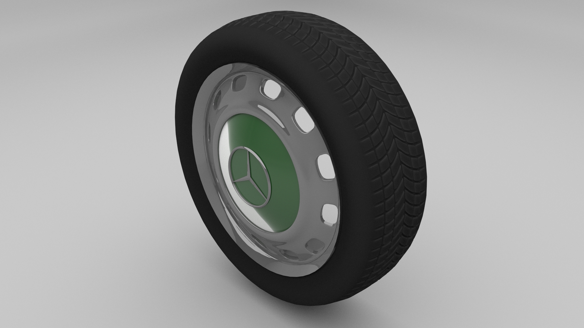 Mercedes W 123 Wheel 3D model_1