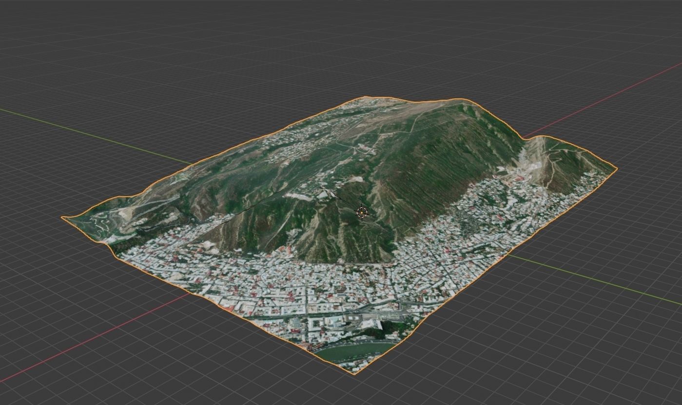 Mountain landscape Mtatsminda Tbilisi Georgia 3D model_12