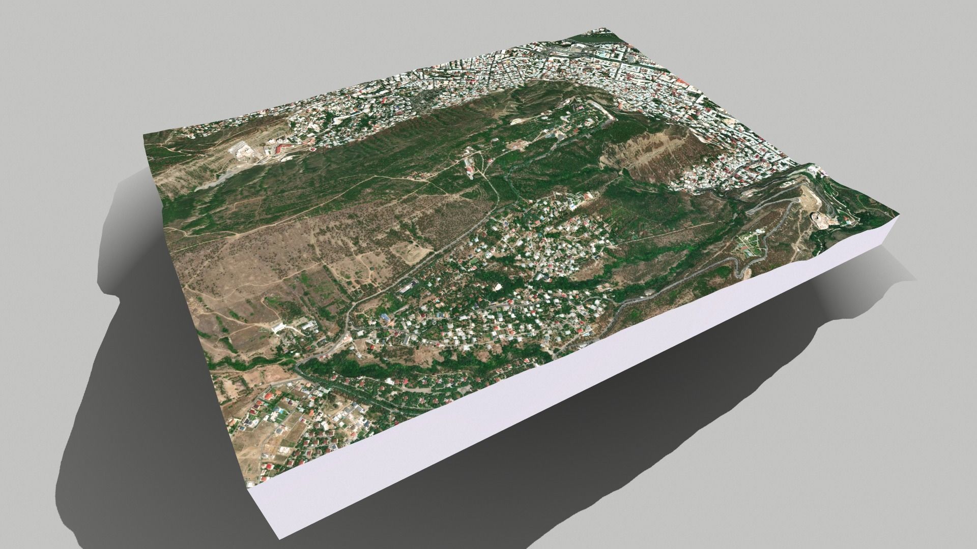 Mountain landscape Mtatsminda Tbilisi Georgia 3D model_7