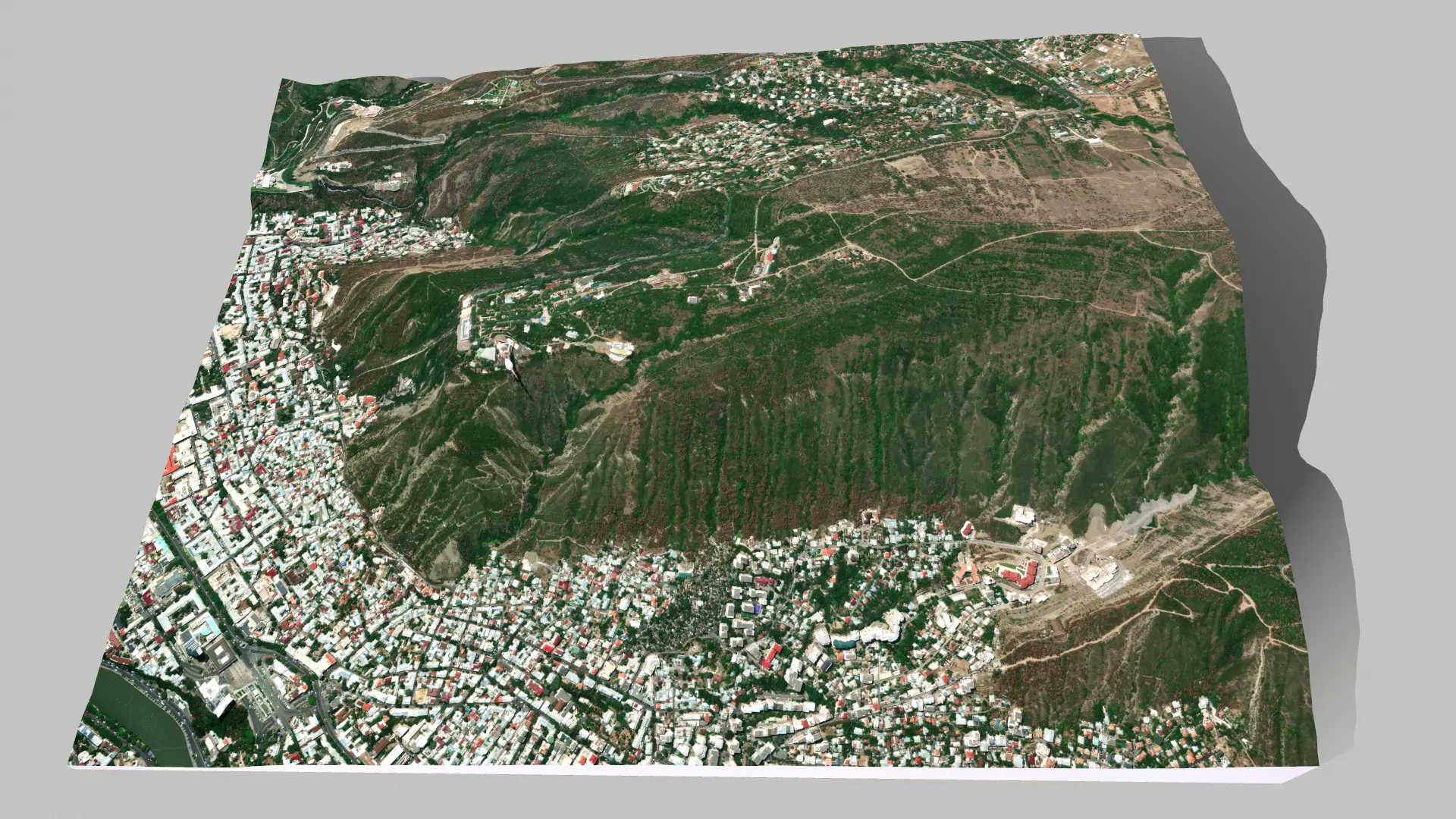 Mountain landscape Mtatsminda Tbilisi Georgia 3D model_0