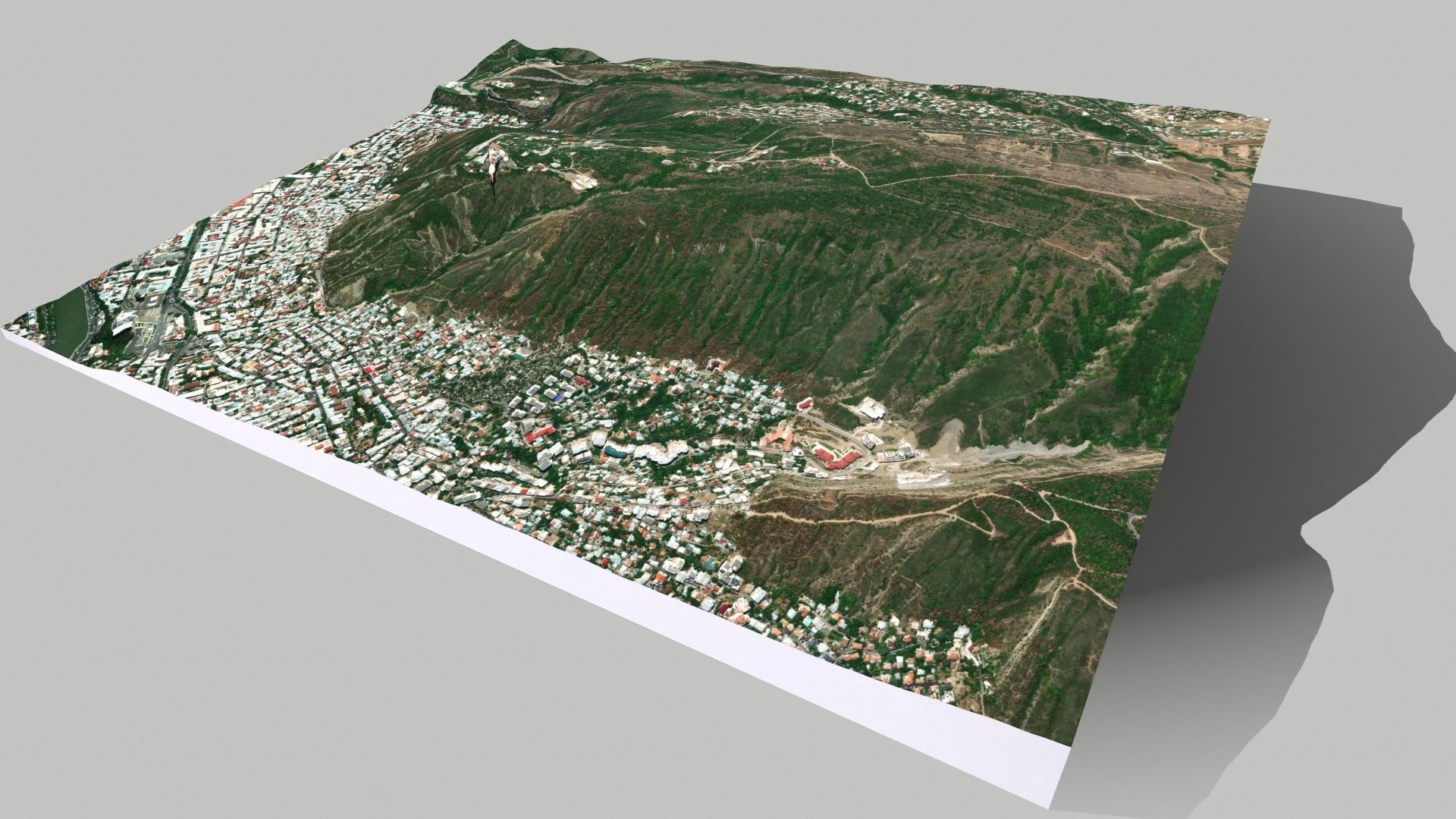 Mountain landscape Mtatsminda Tbilisi Georgia 3D model_3