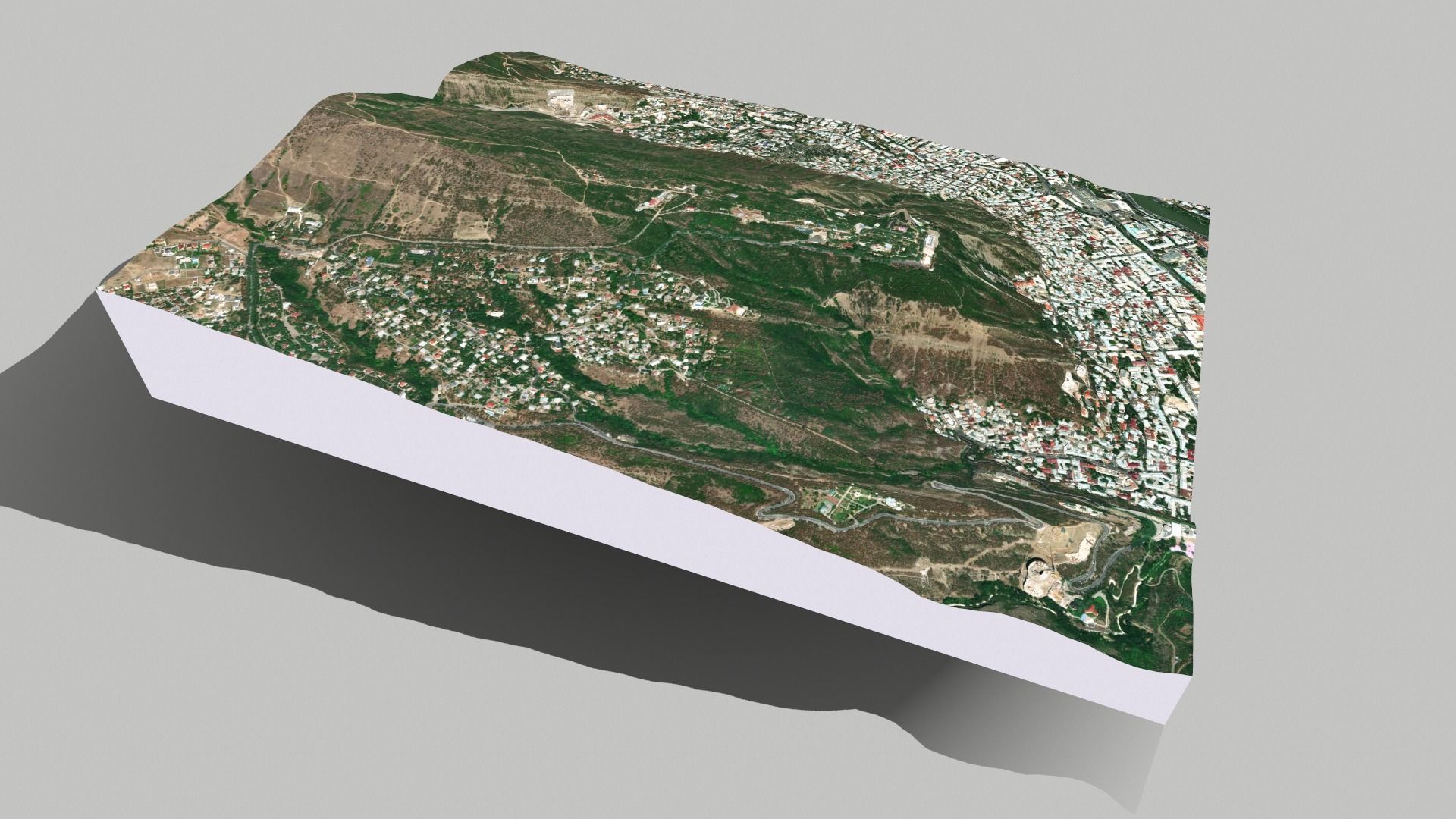 Mountain landscape Mtatsminda Tbilisi Georgia 3D model_6