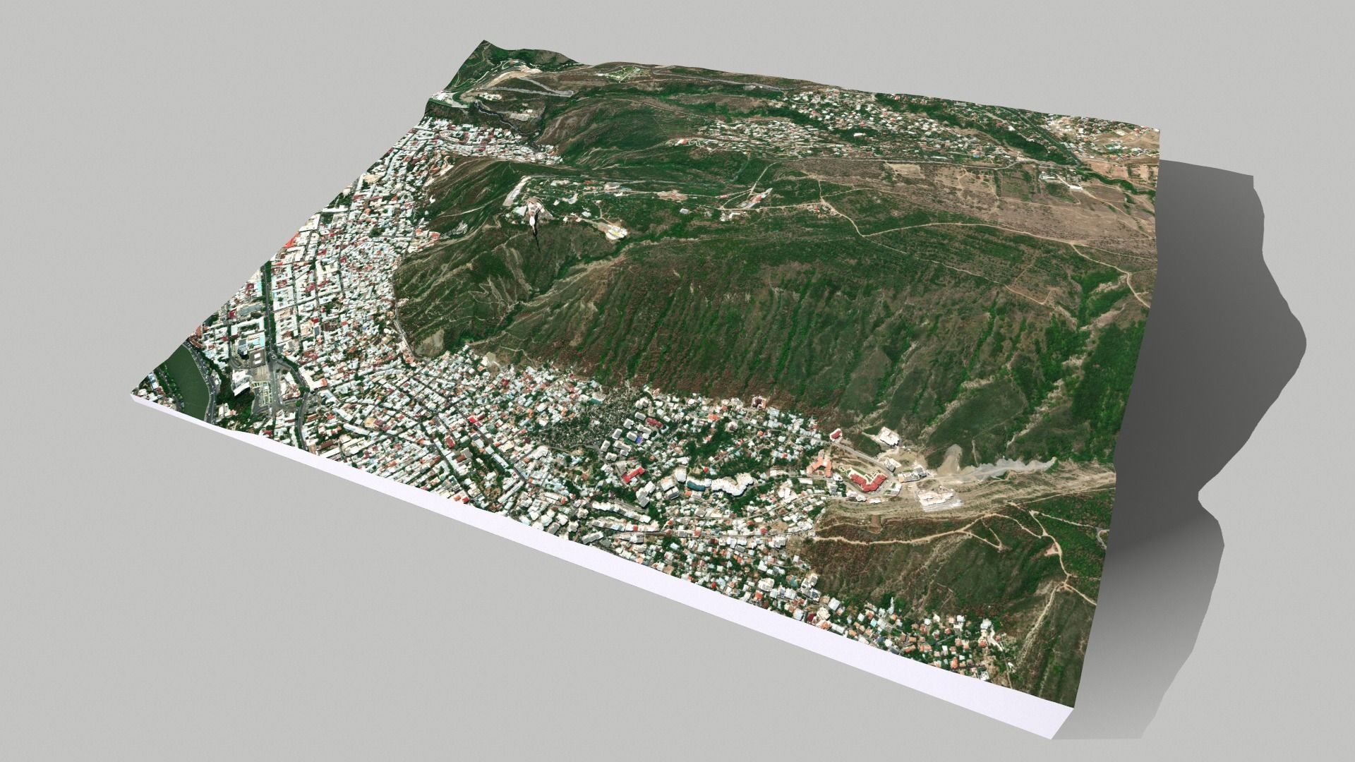Mountain landscape Mtatsminda Tbilisi Georgia 3D model_9