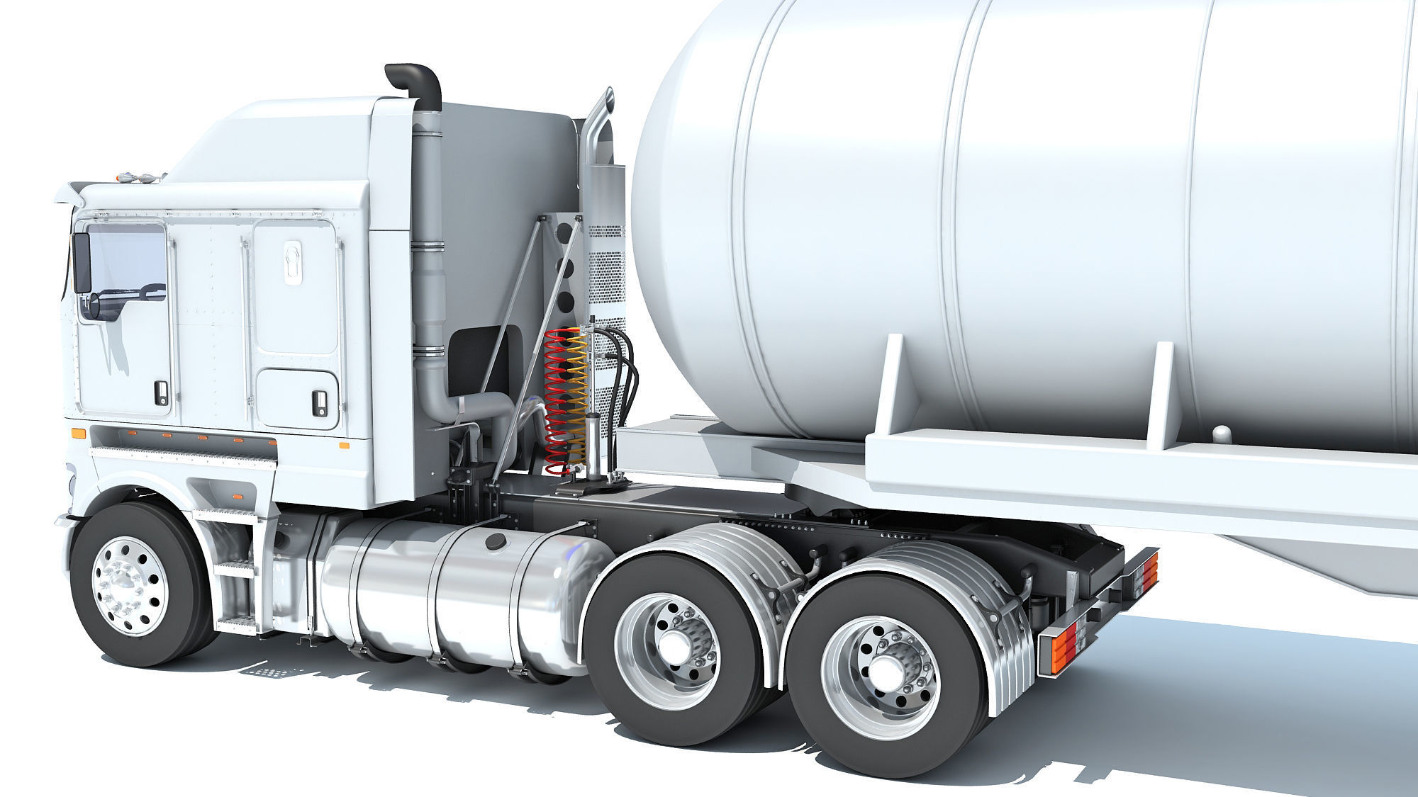 Truck with Tank Semitrailer 3D model_13