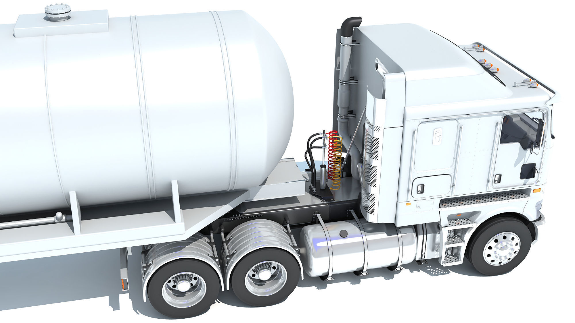 Truck with Tank Semitrailer 3D model_14