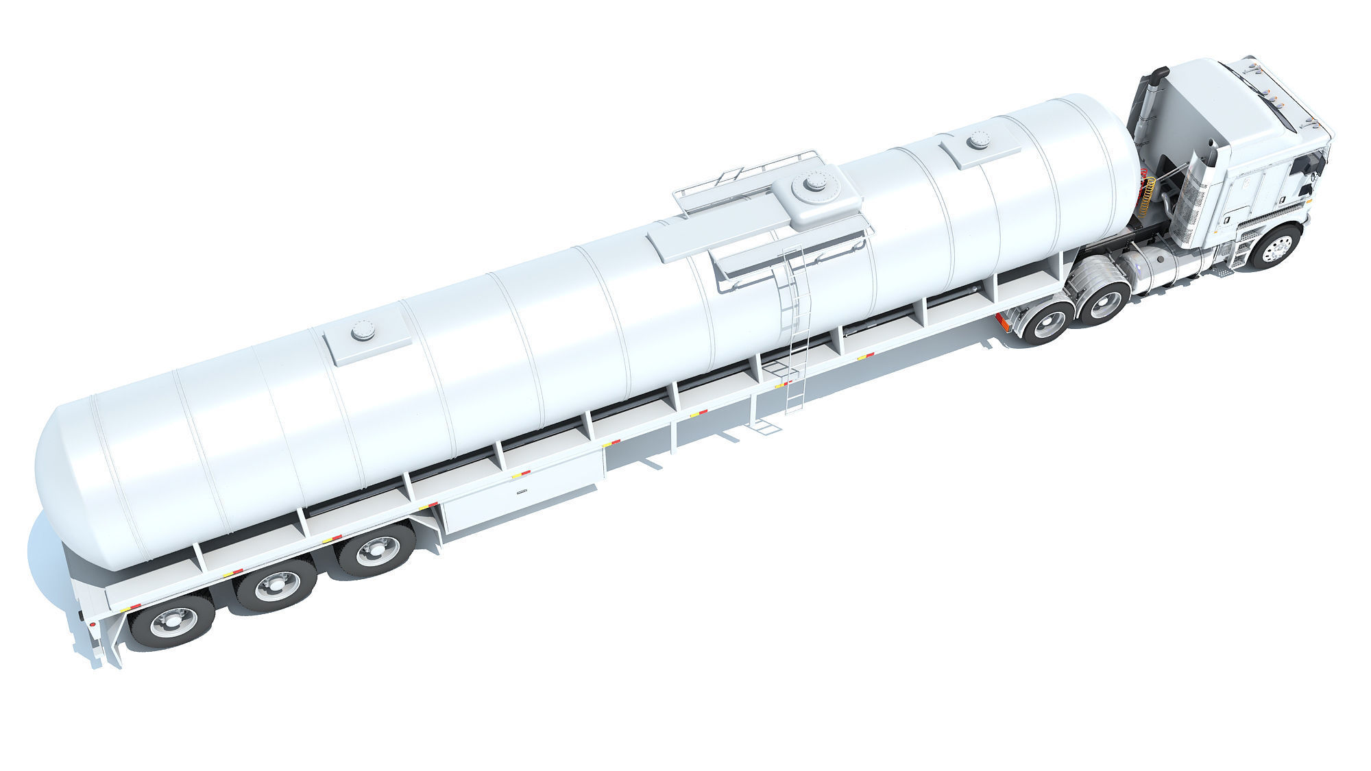 Truck with Tank Semitrailer 3D model_6