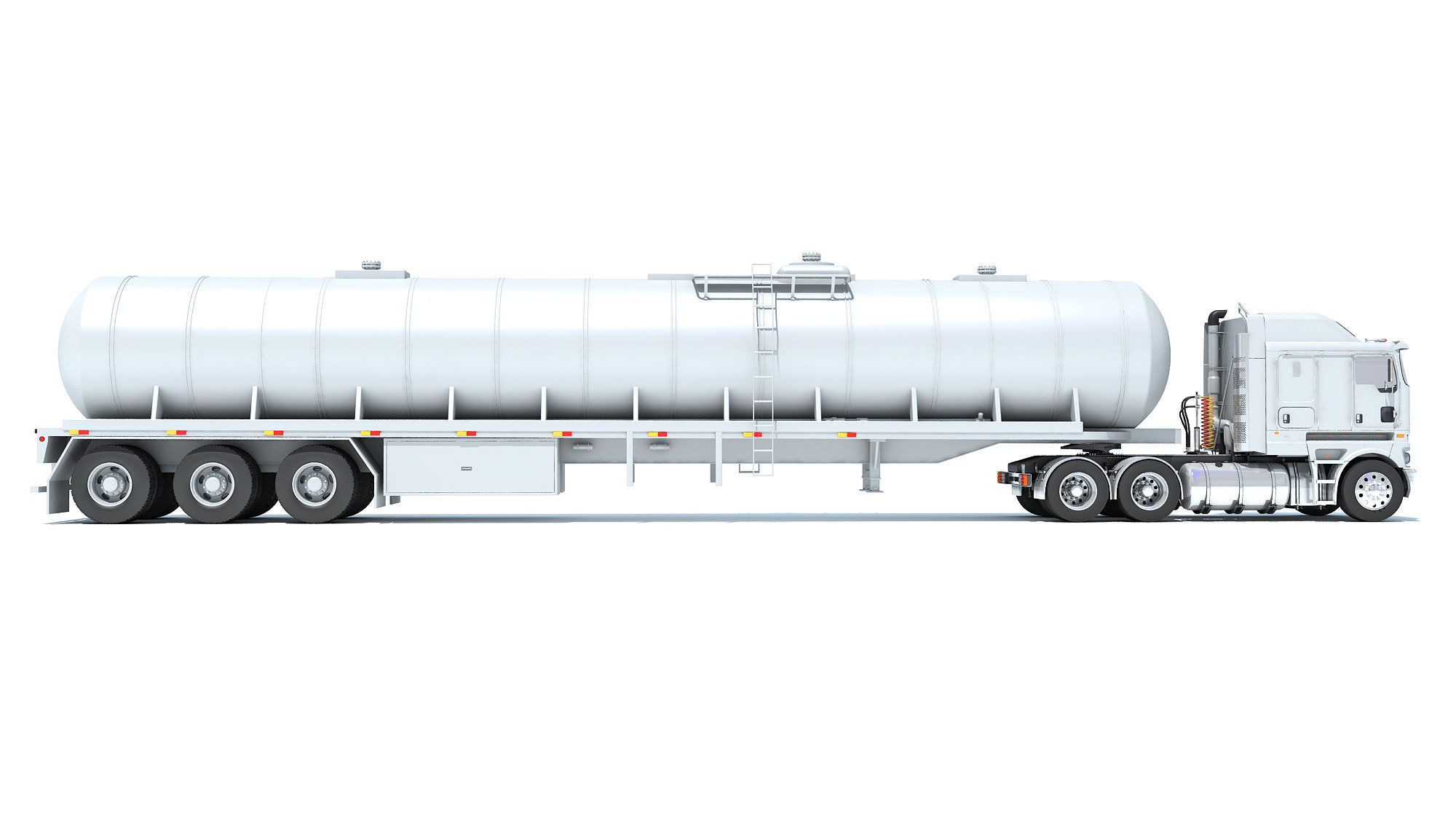 Truck with Tank Semitrailer 3D model_5