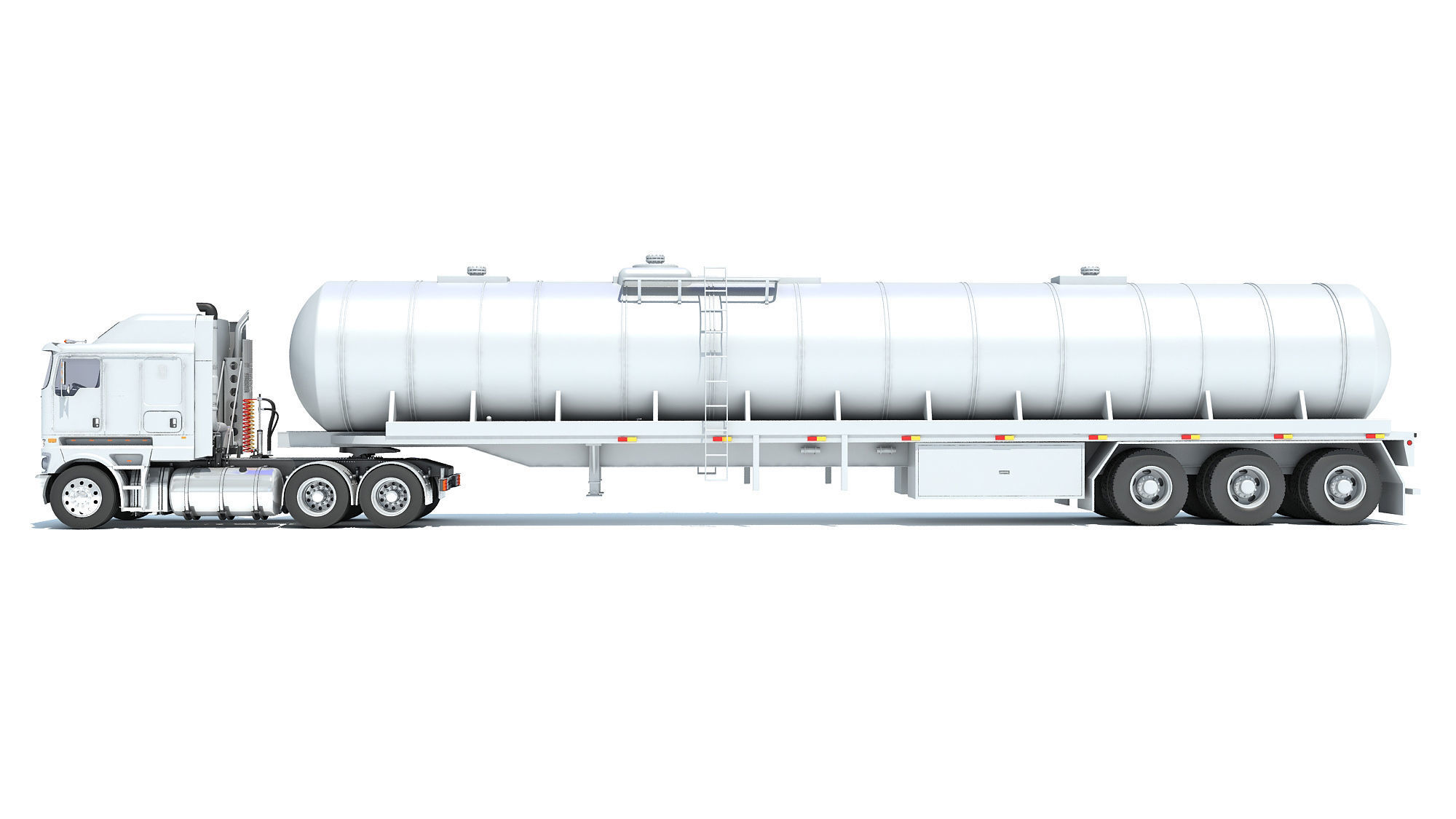 Truck with Tank Semitrailer 3D model_1