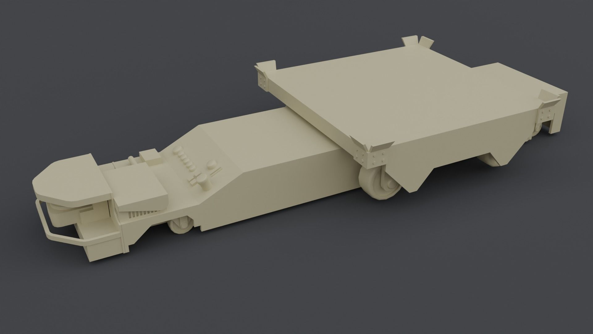 Automated Guided Cart AGC - Low Poly Low-poly 3D model_4